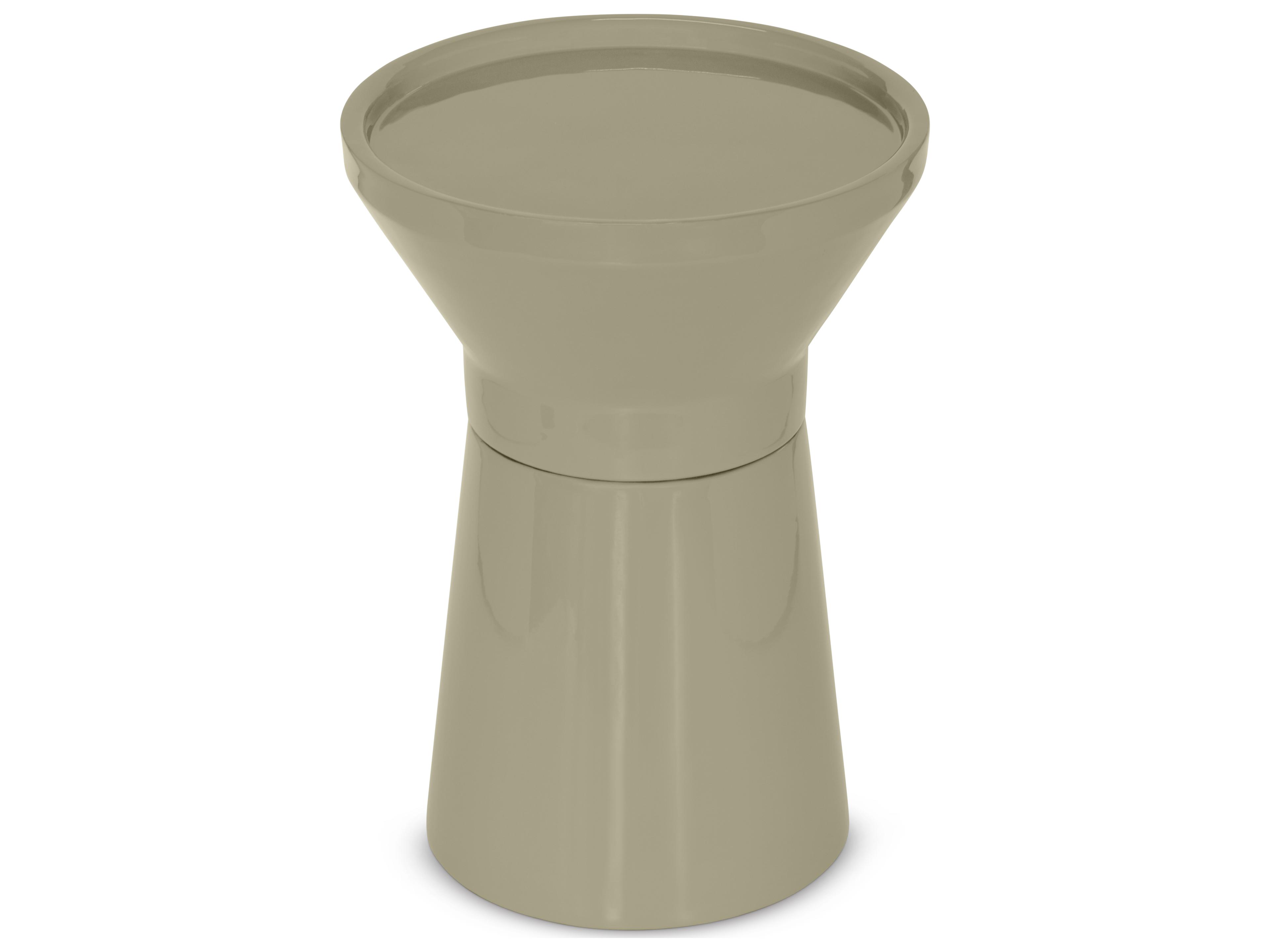 Urbia Sabine Round Metal Sage Green End Table