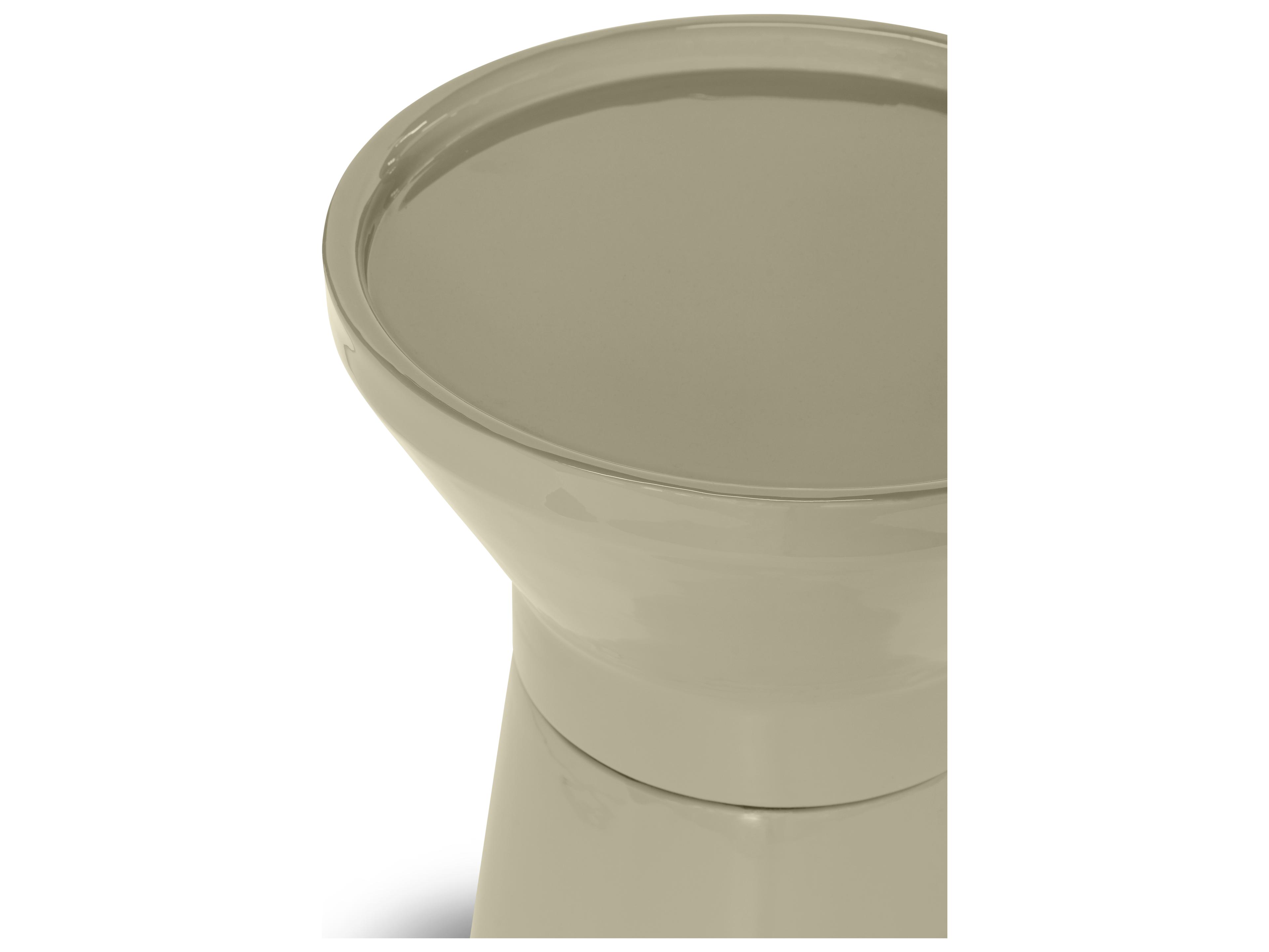 Urbia Sabine Round Metal Sage Green End Table