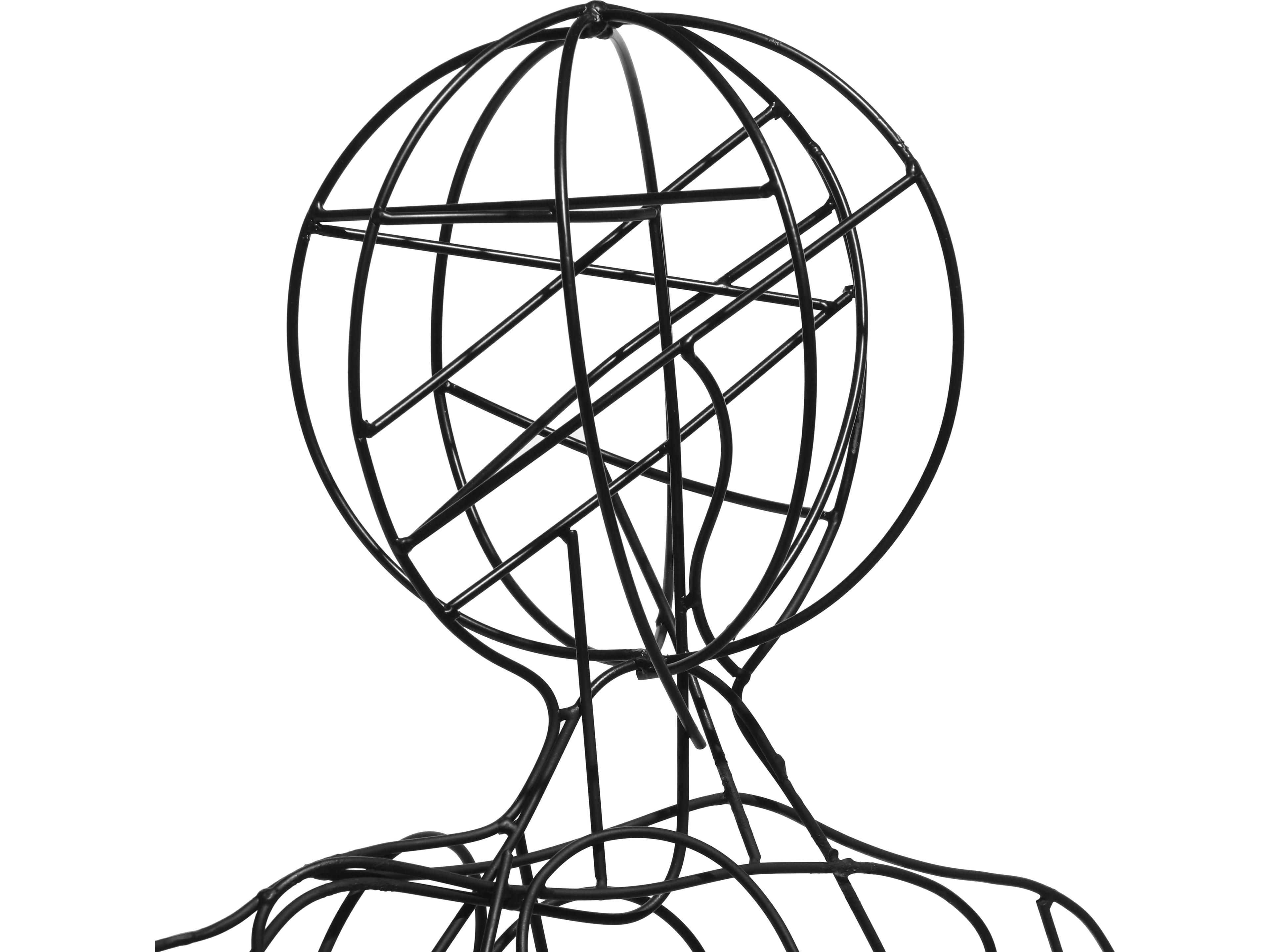 Urbia Naturals Black Mister Metal Sculpture