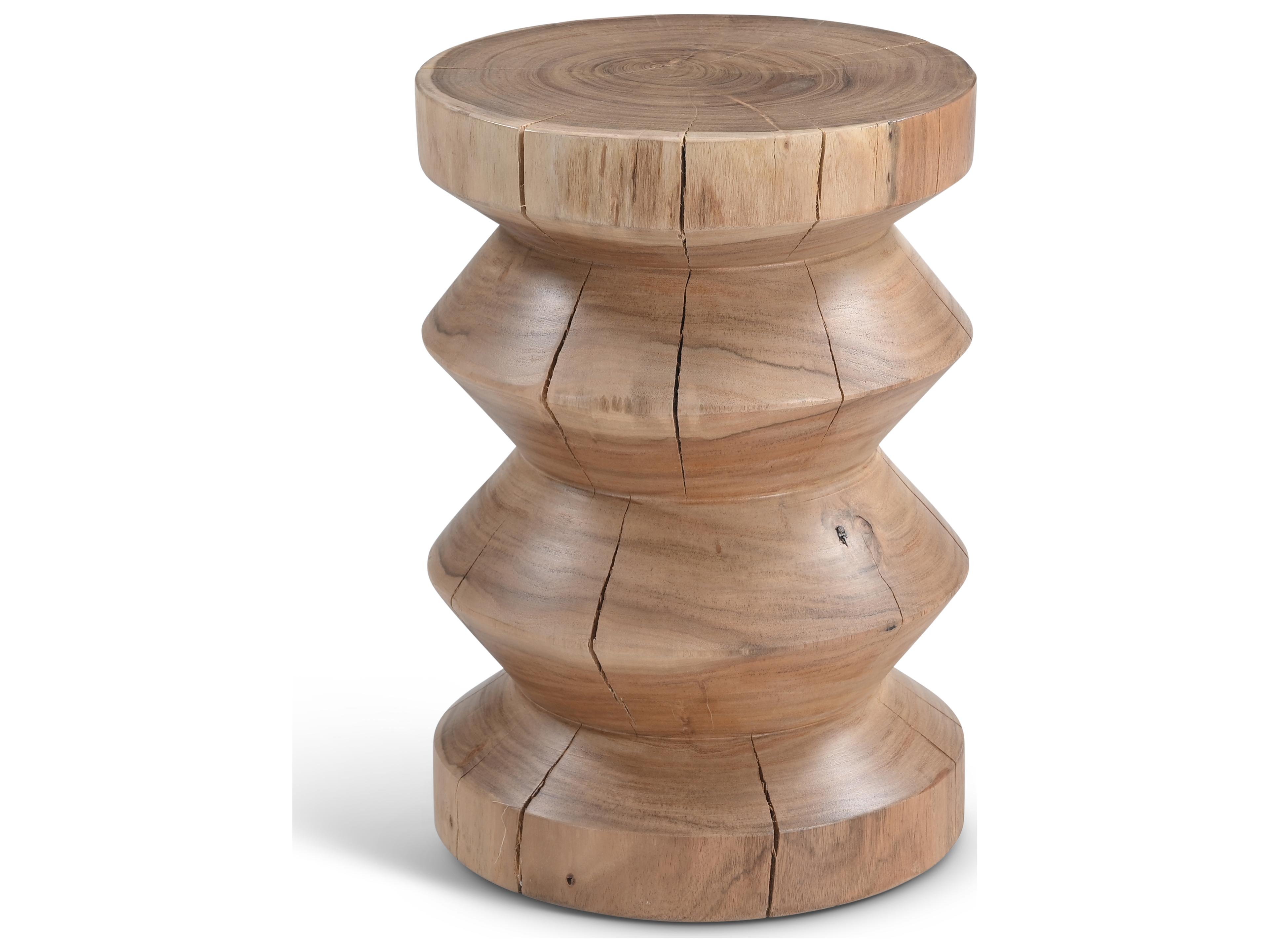 Naturals Asnee Natural Brown Accent Stool