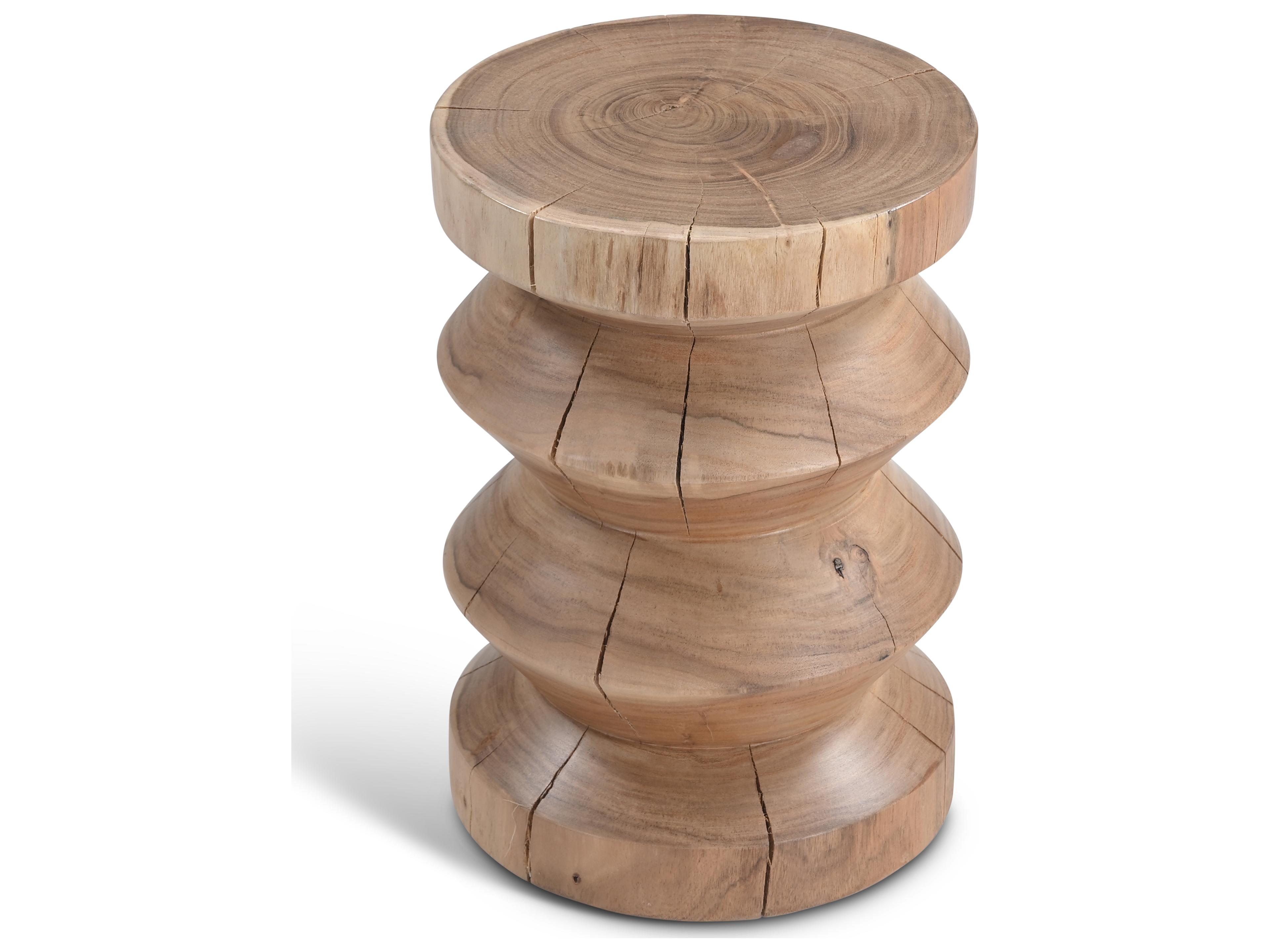 Urbia Naturals Asnee Natural Brown Accent Stool
