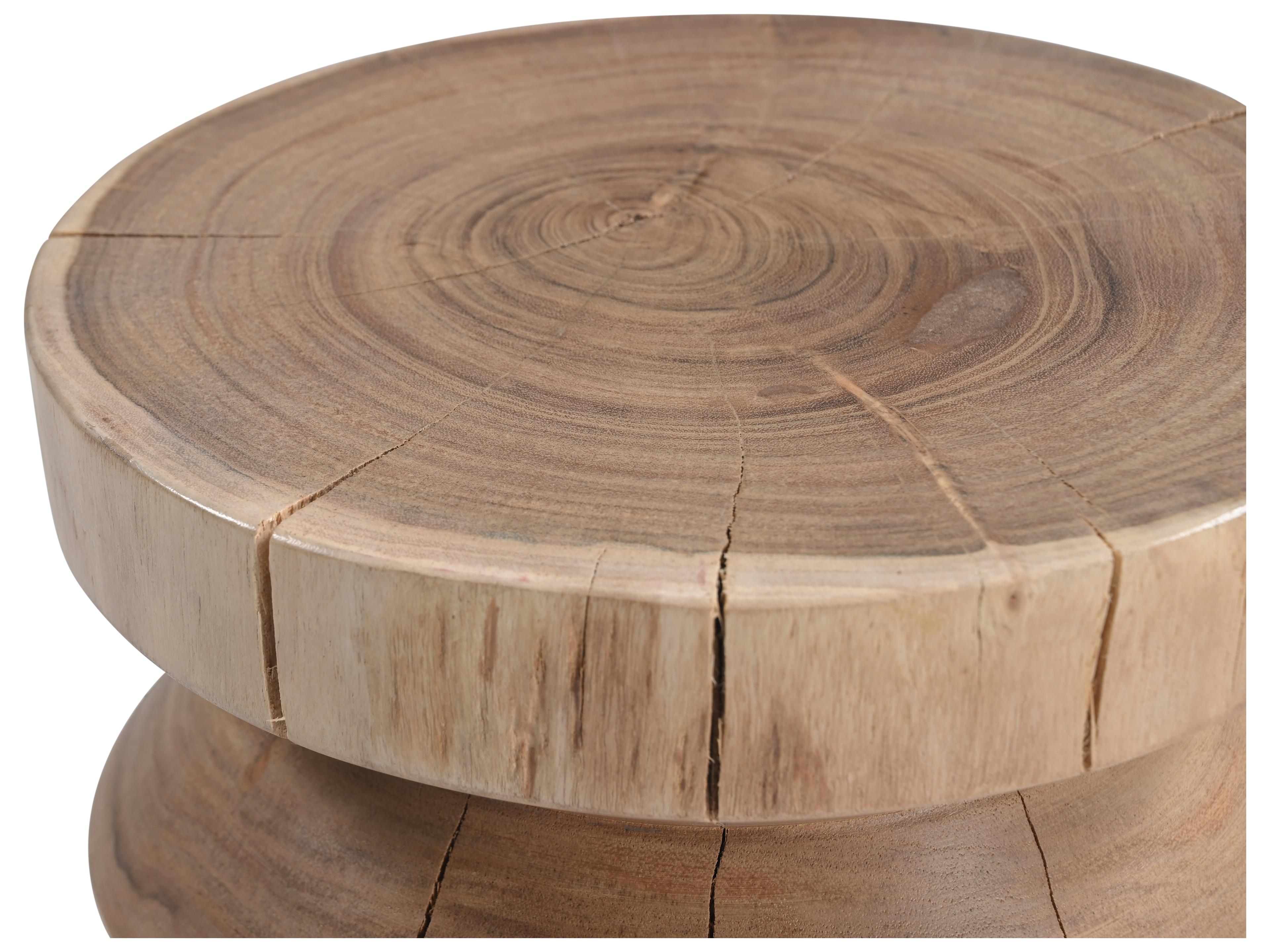 Urbia Naturals Asnee Natural Brown Accent Stool