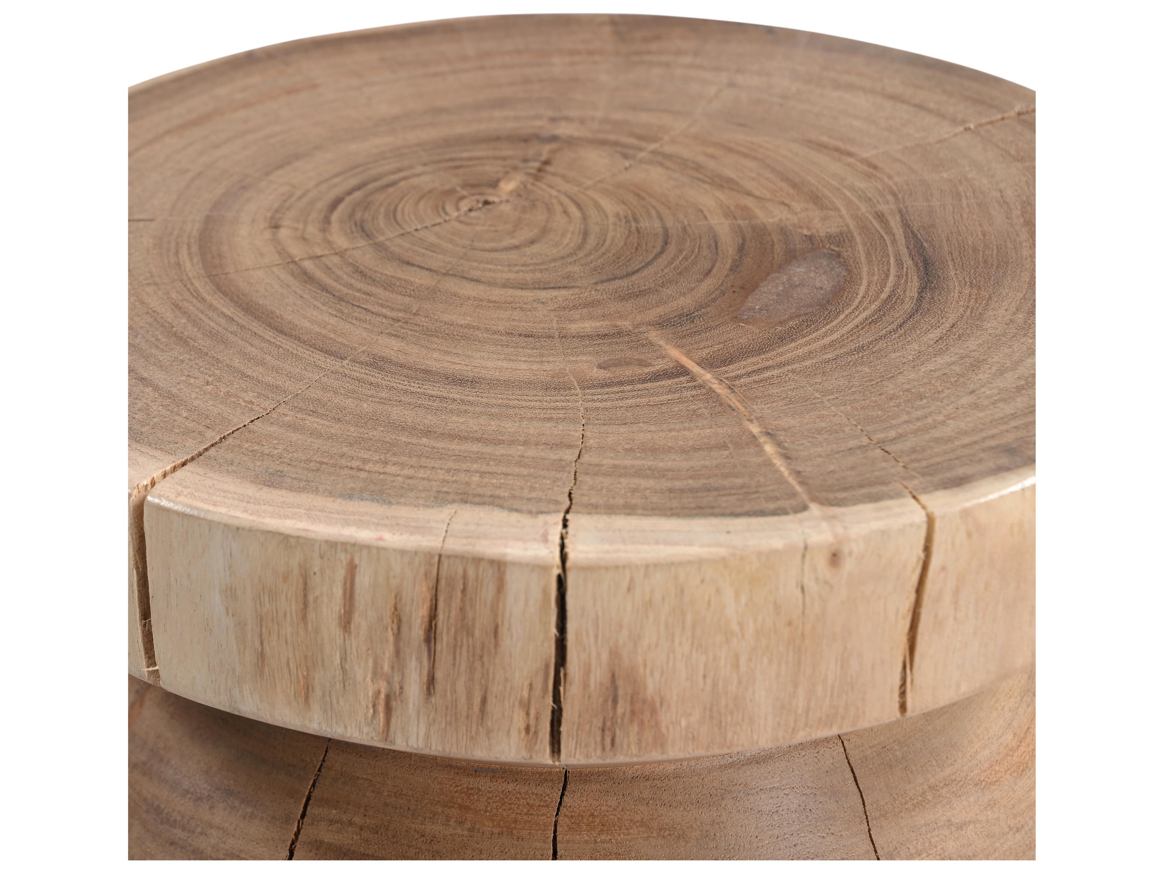 Urbia Naturals Asnee Natural Brown Accent Stool