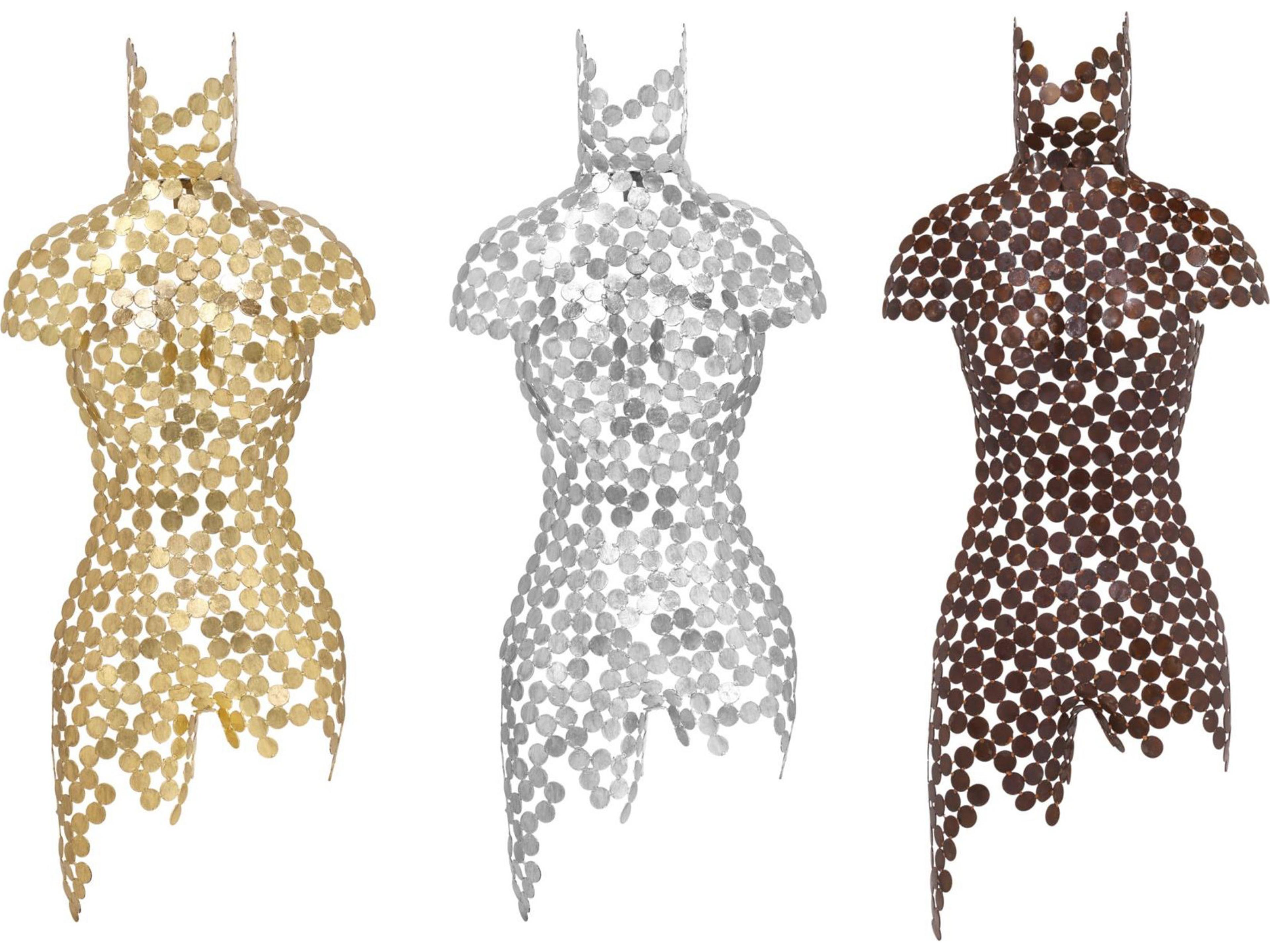 Urbia Naturals Silver Leaf Female Torso 3D Wall Art