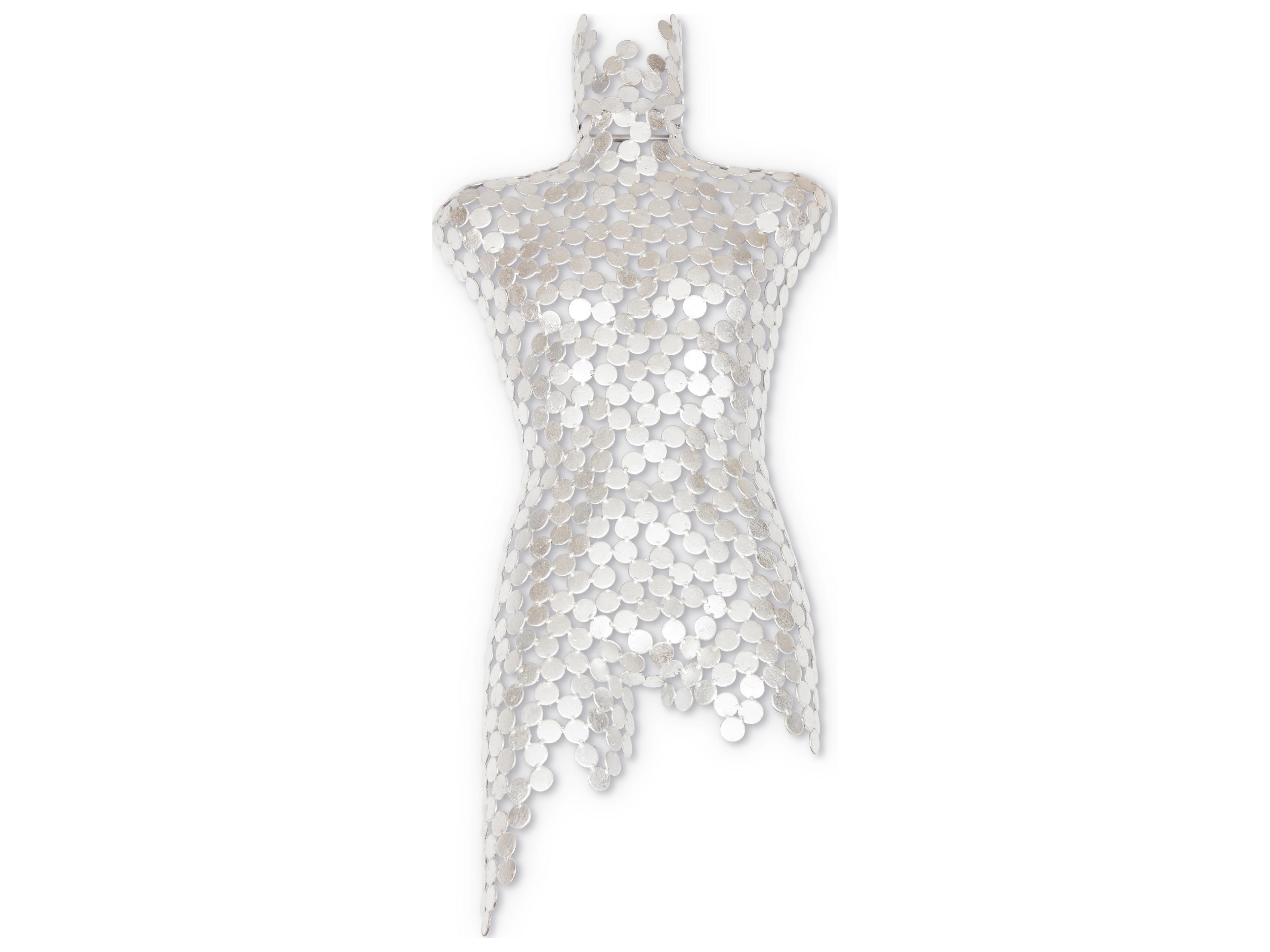 Naturals Male Torso Wall Art Silver Leaf