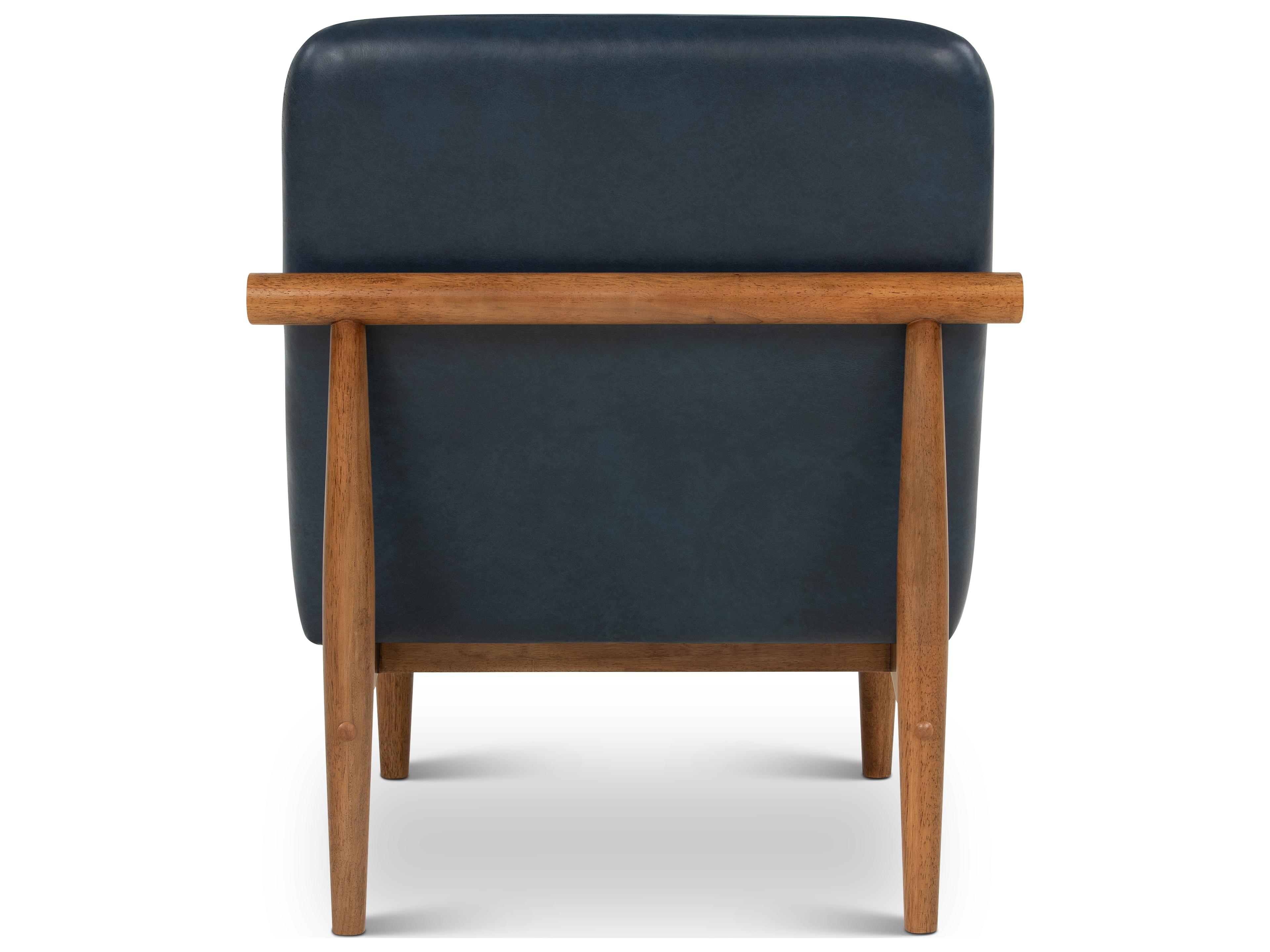 Urbia Metro Blue Leather Accent Chair