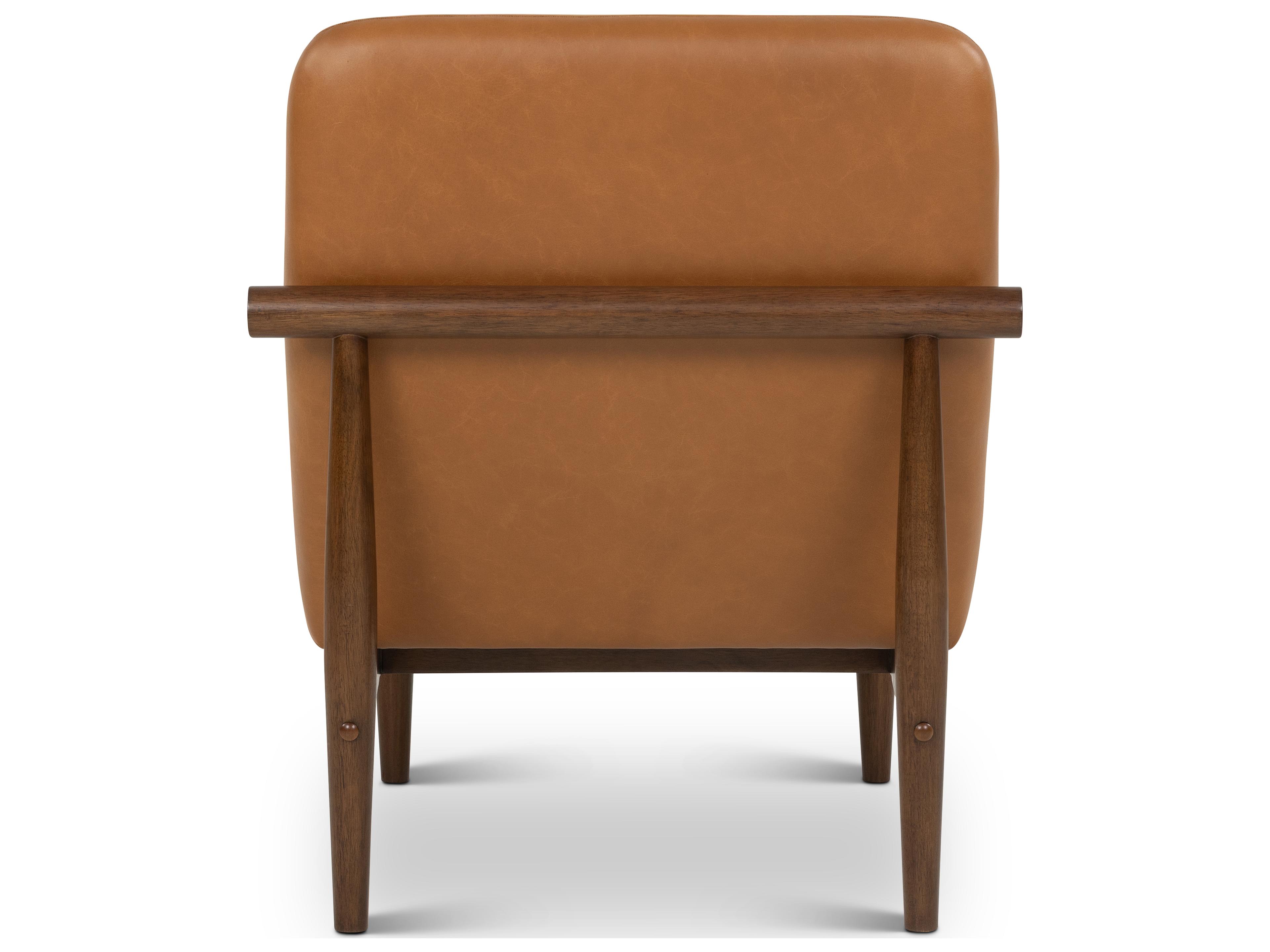 Urbia Metro Brown Leather Accent Chair
