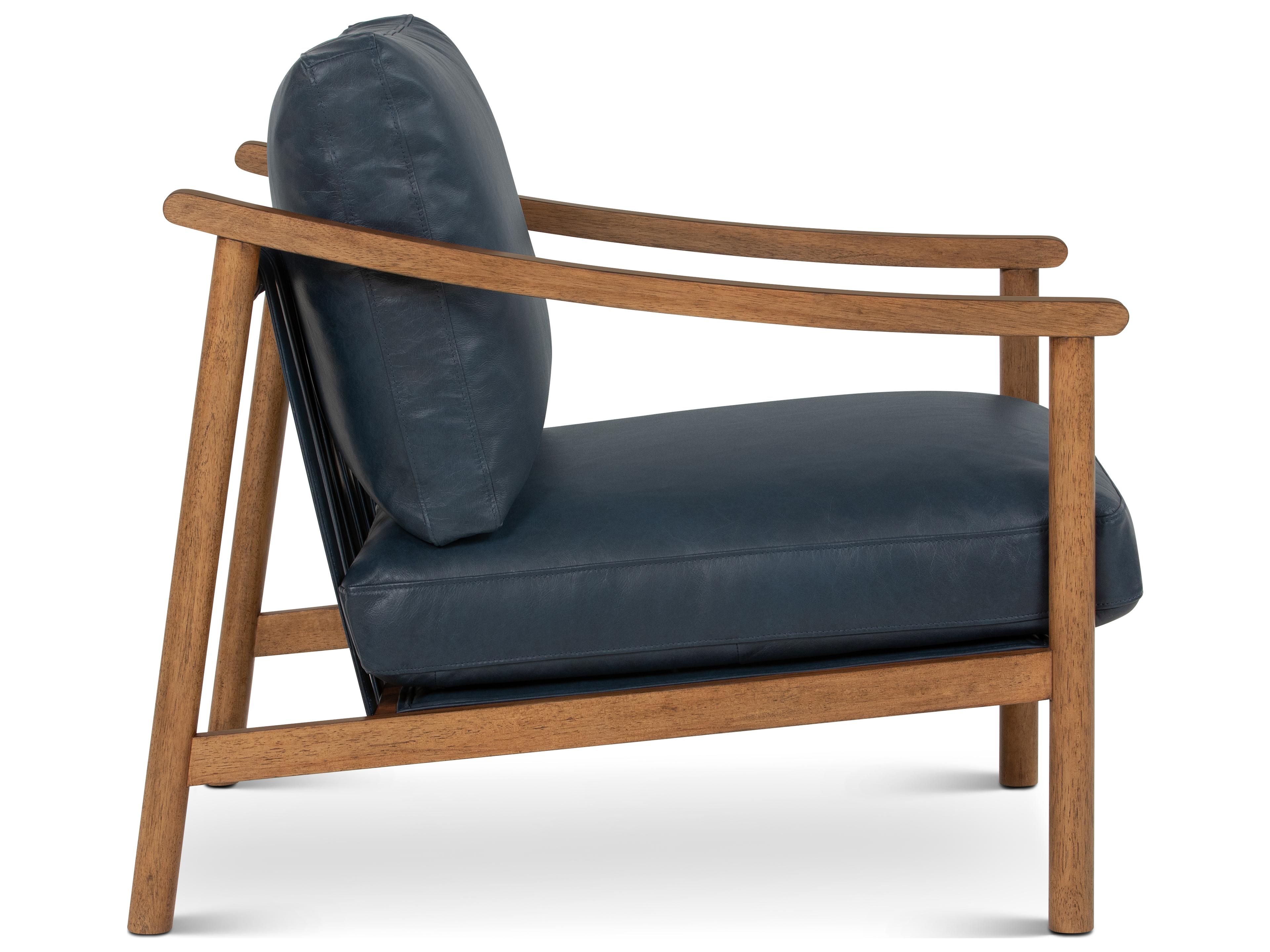 Urbia Metro Blue Leather Accent Chair