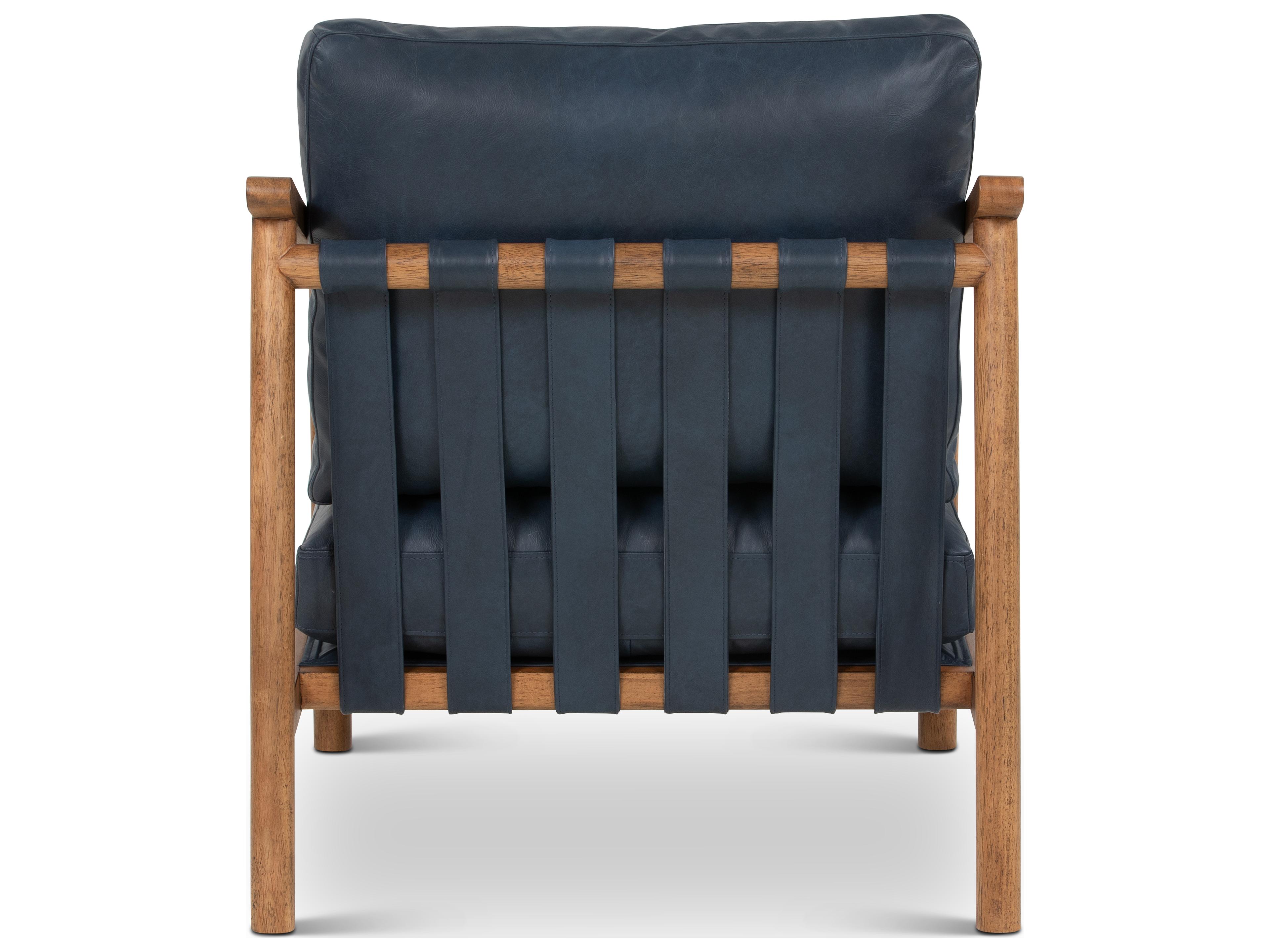 Urbia Metro Blue Leather Accent Chair