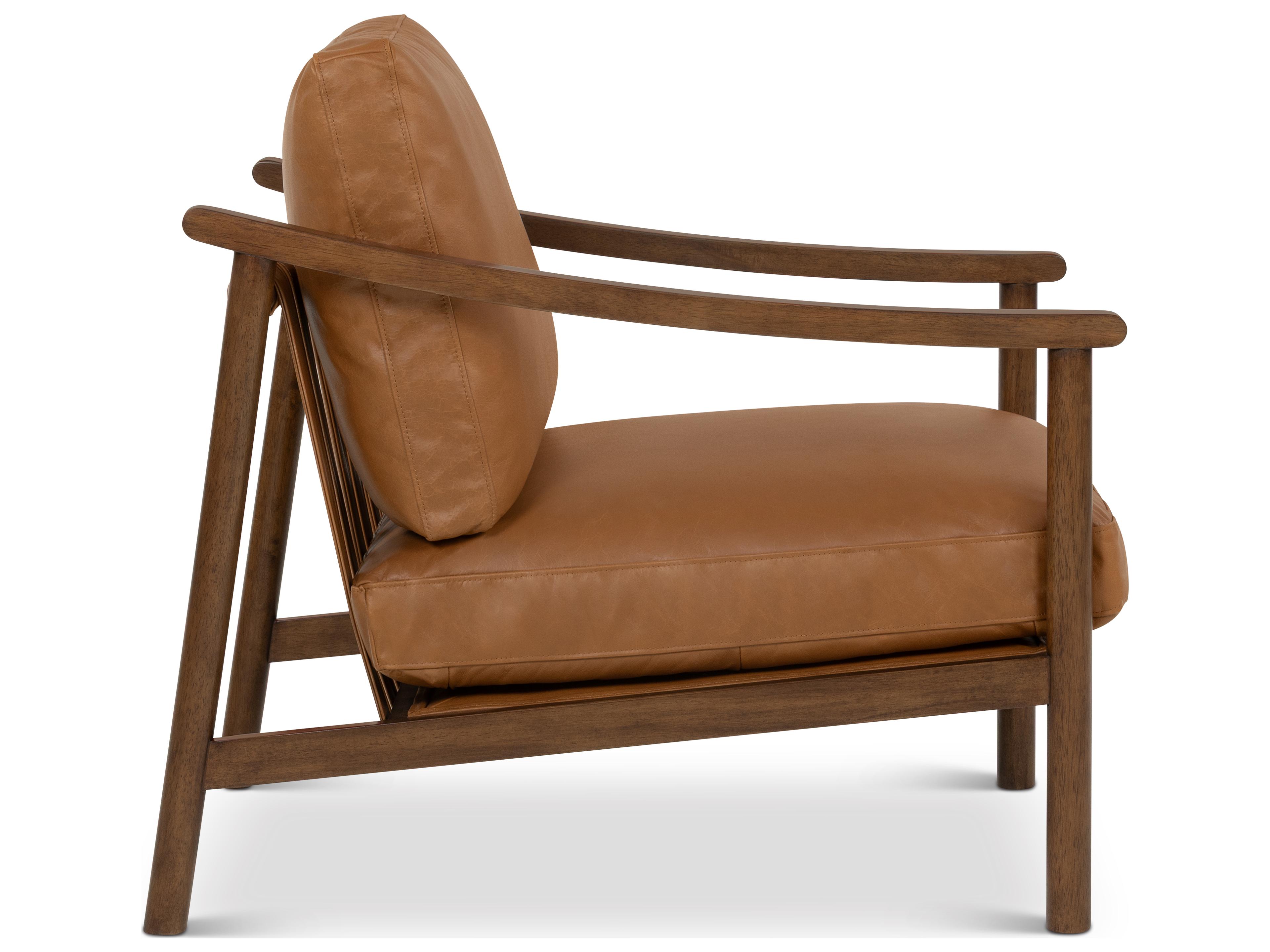 Urbia Metro Brown Leather Accent Chair