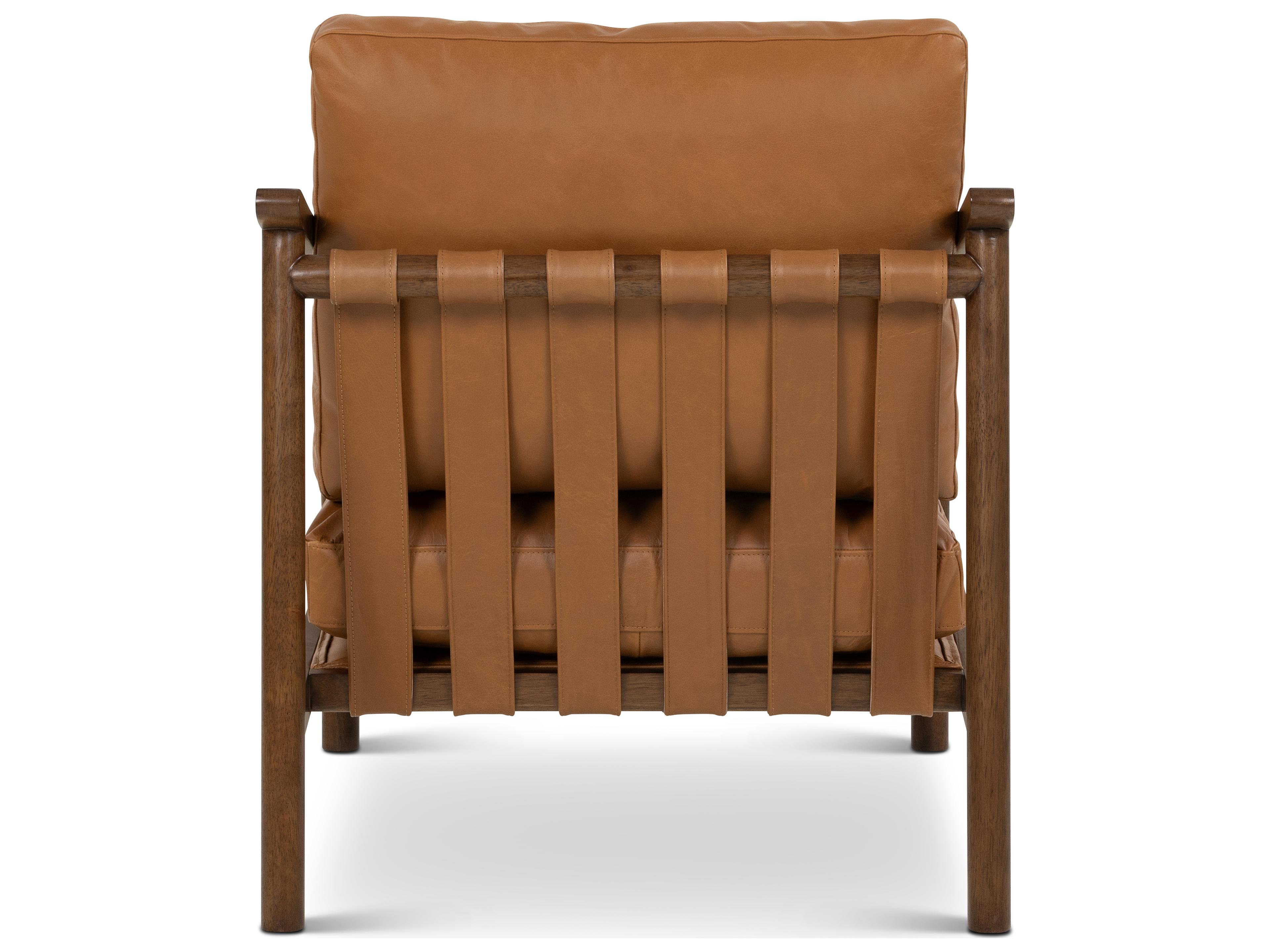 Urbia Metro Brown Leather Accent Chair