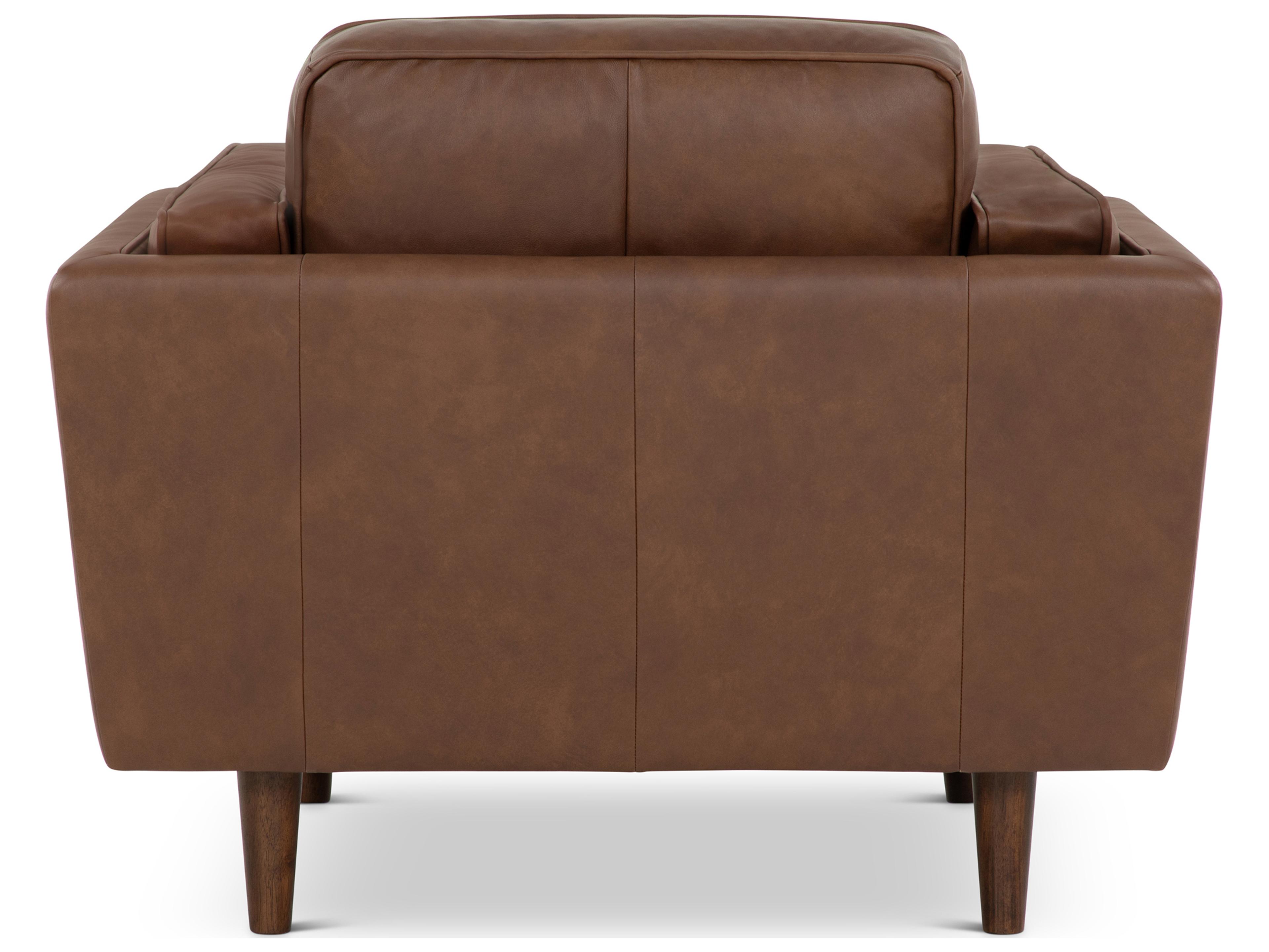 Urbia Brooklyn Brown Leather Accent Chair