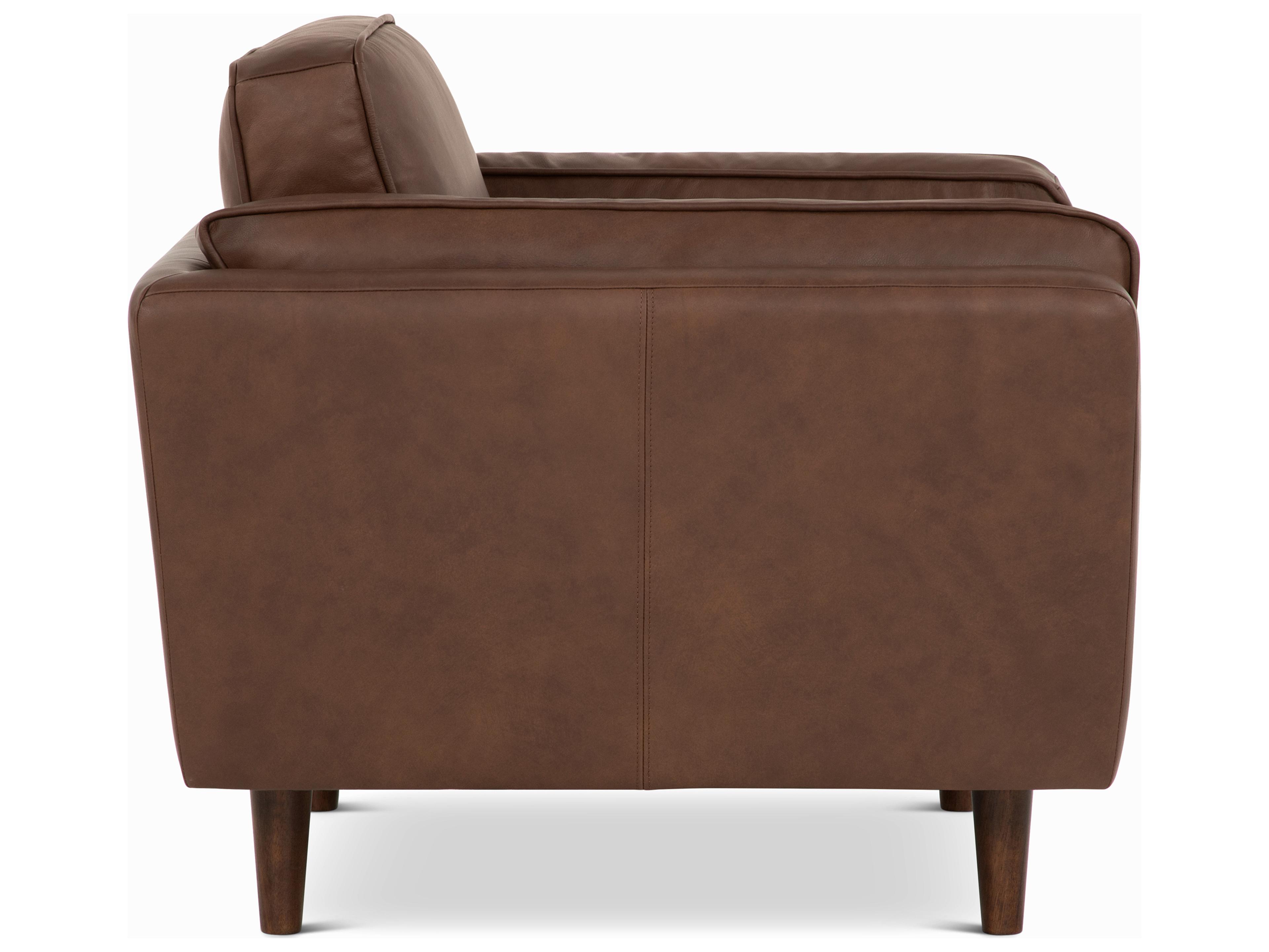 Urbia Brooklyn Brown Leather Accent Chair