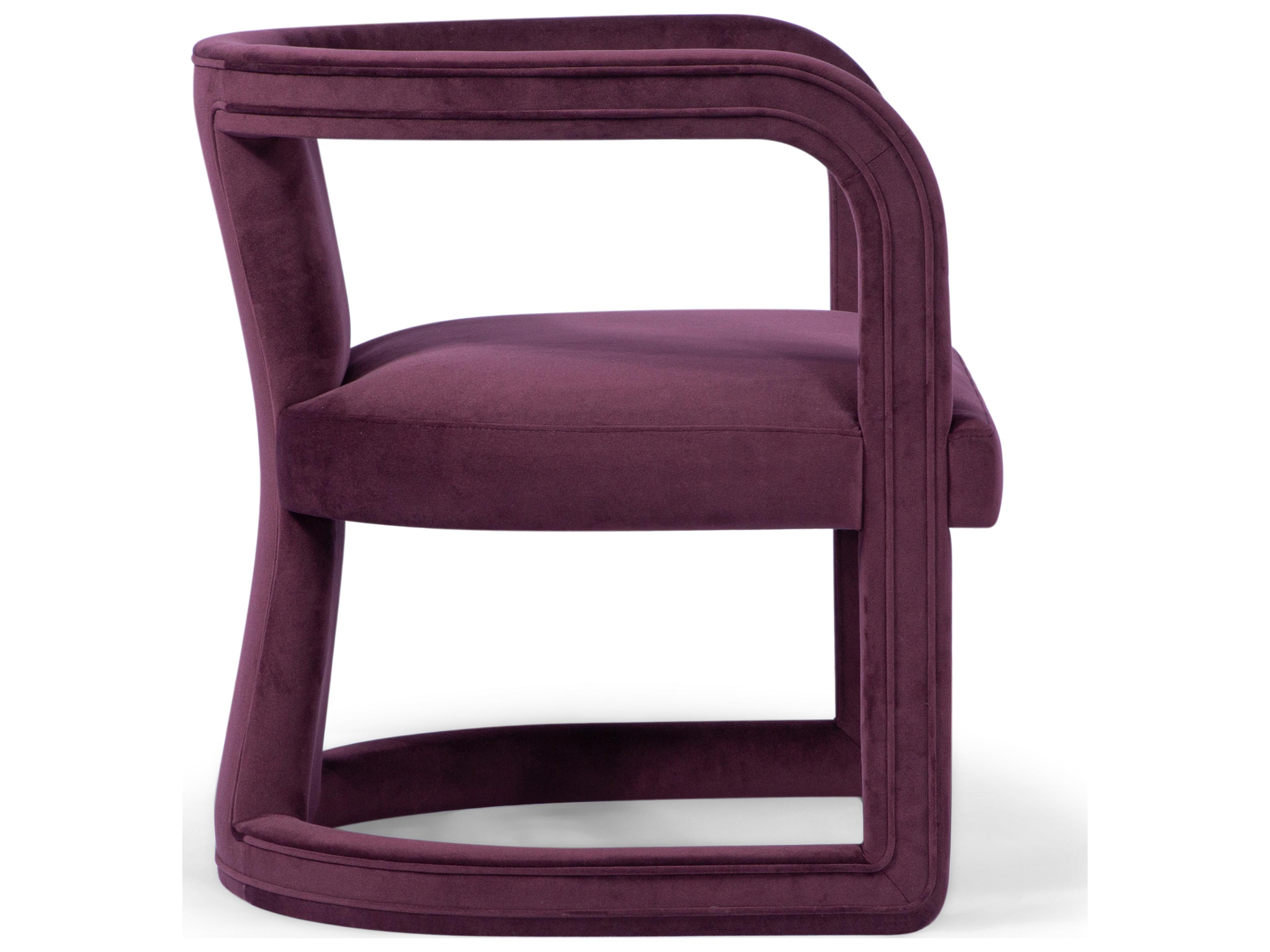 Urbia Metro Purple Velvet Accent Chair