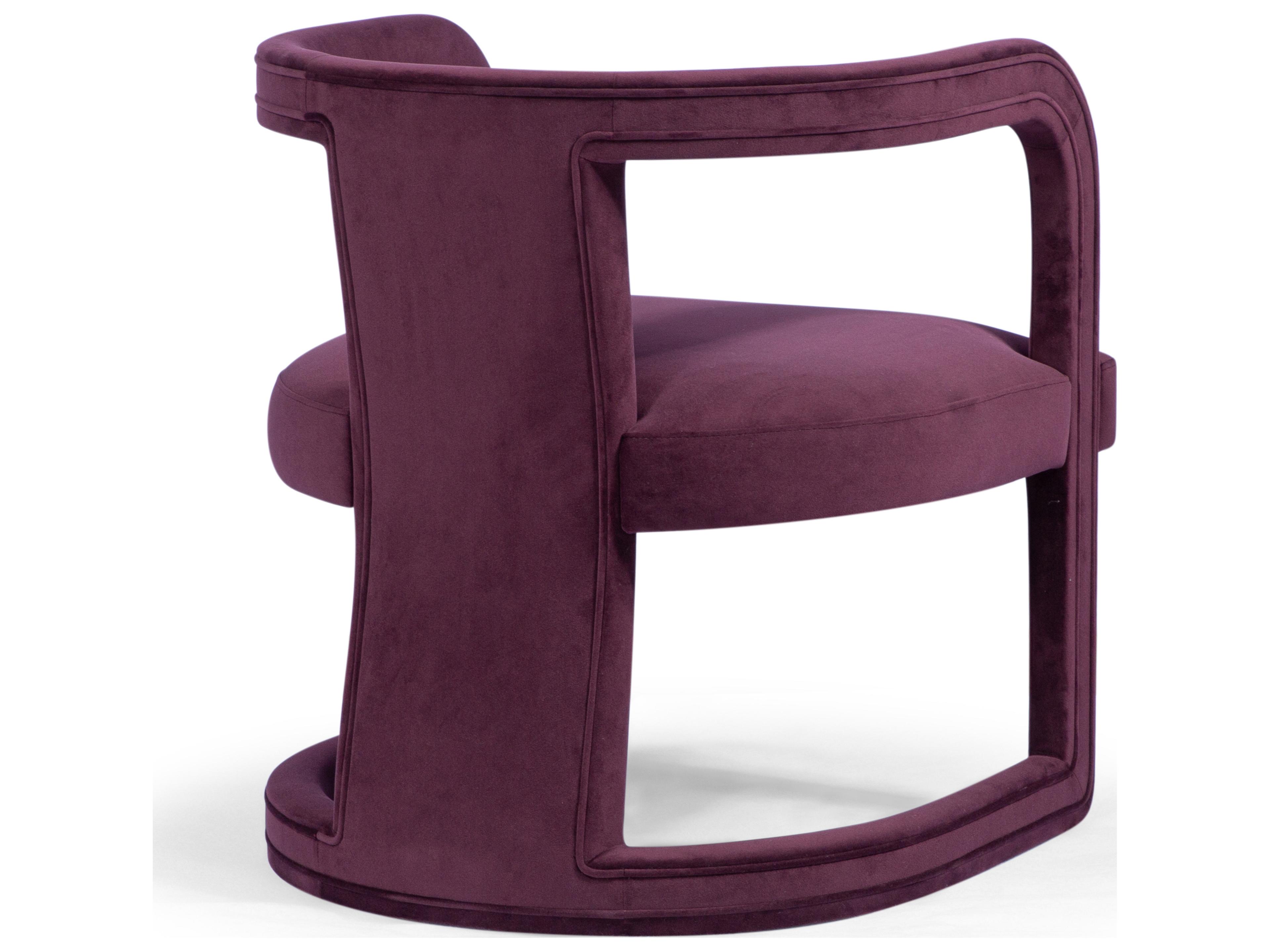 Urbia Metro Purple Velvet Accent Chair