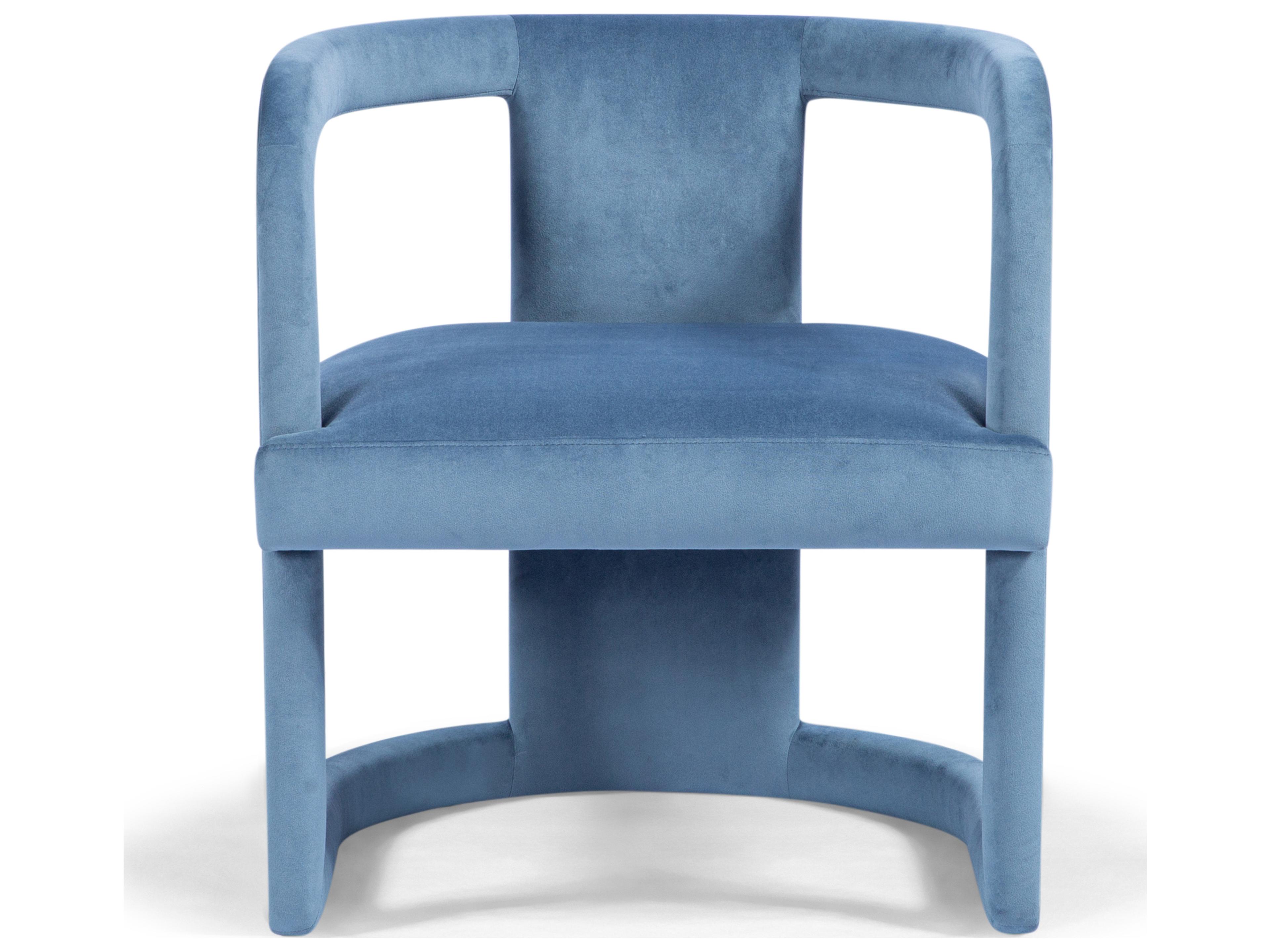 Urbia Metro Blue Velvet Accent Chair
