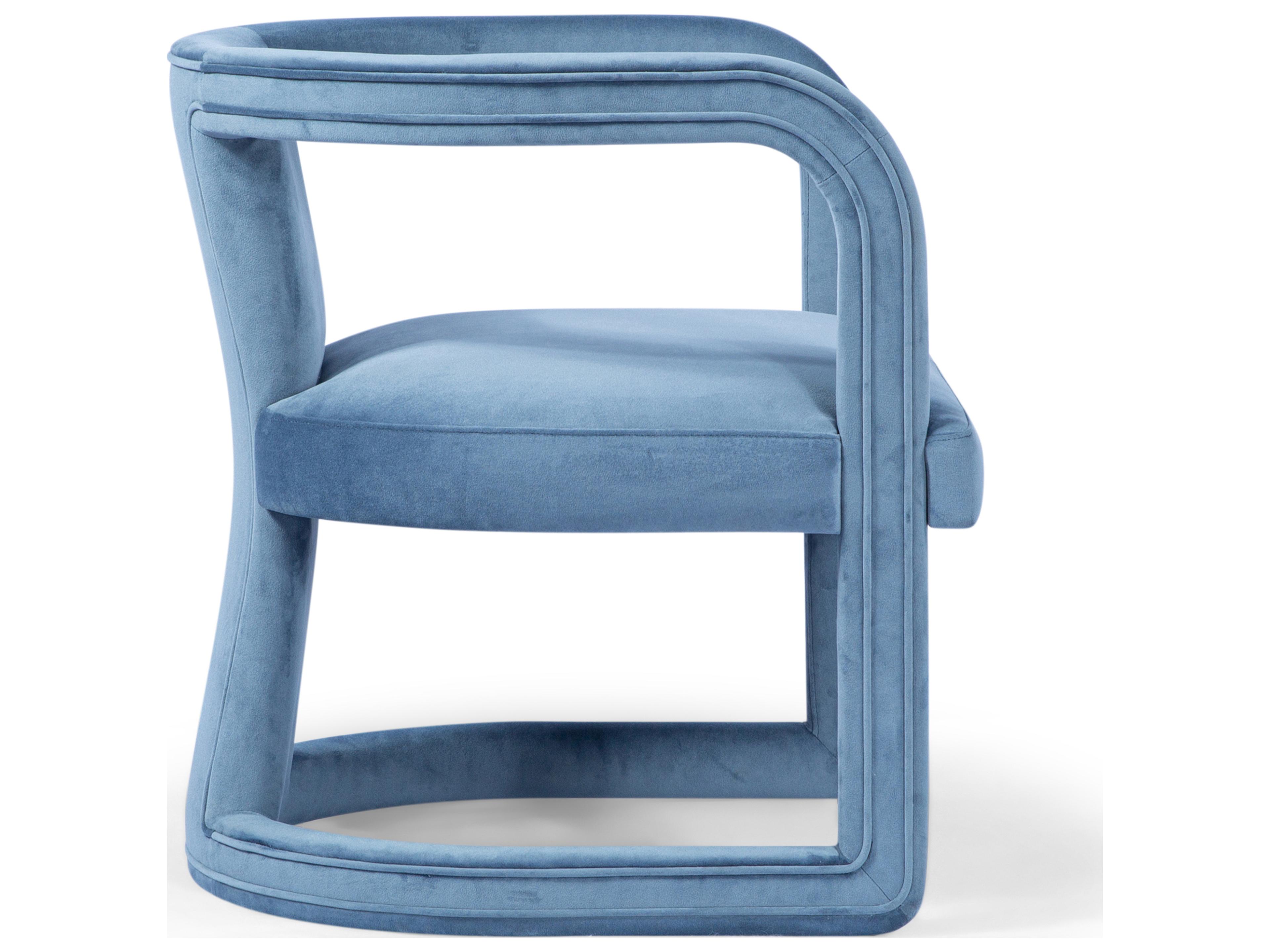 Urbia Metro Blue Velvet Accent Chair