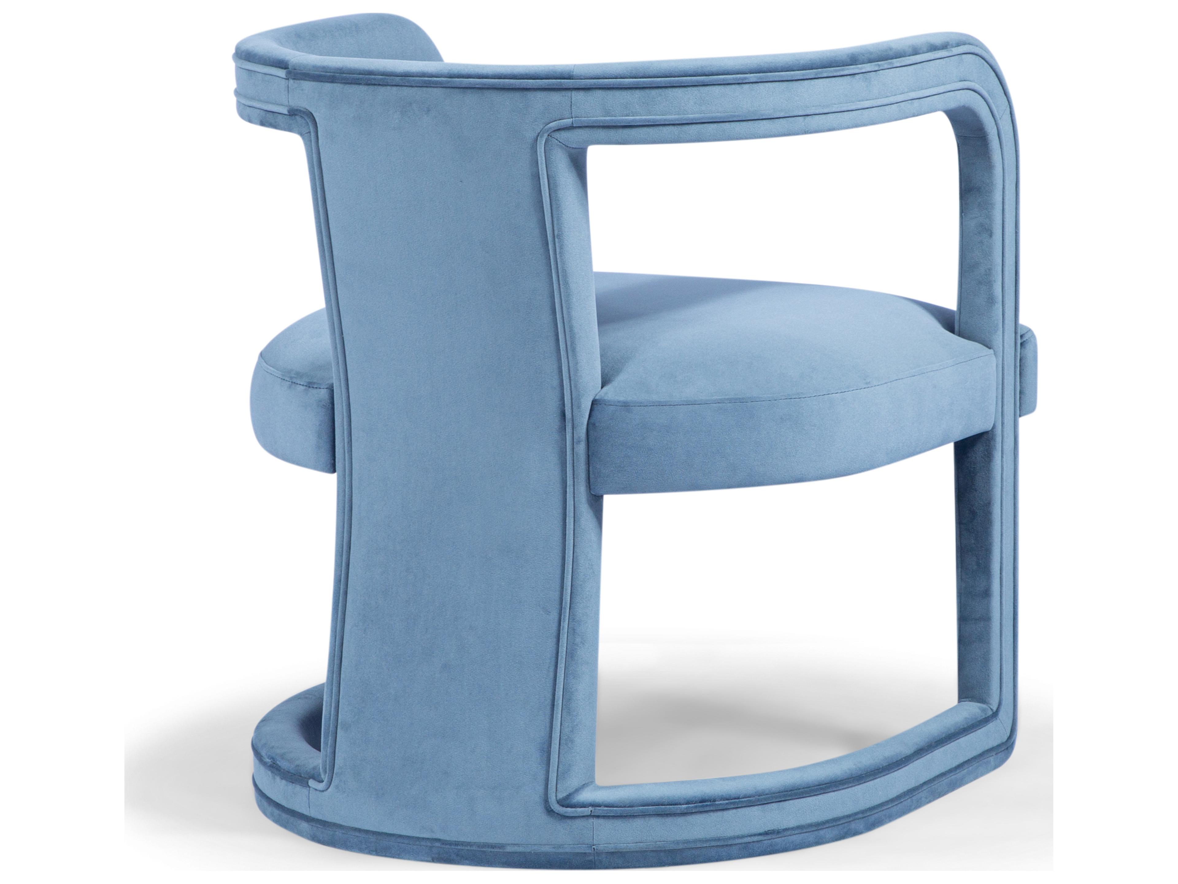 Urbia Metro Blue Velvet Accent Chair