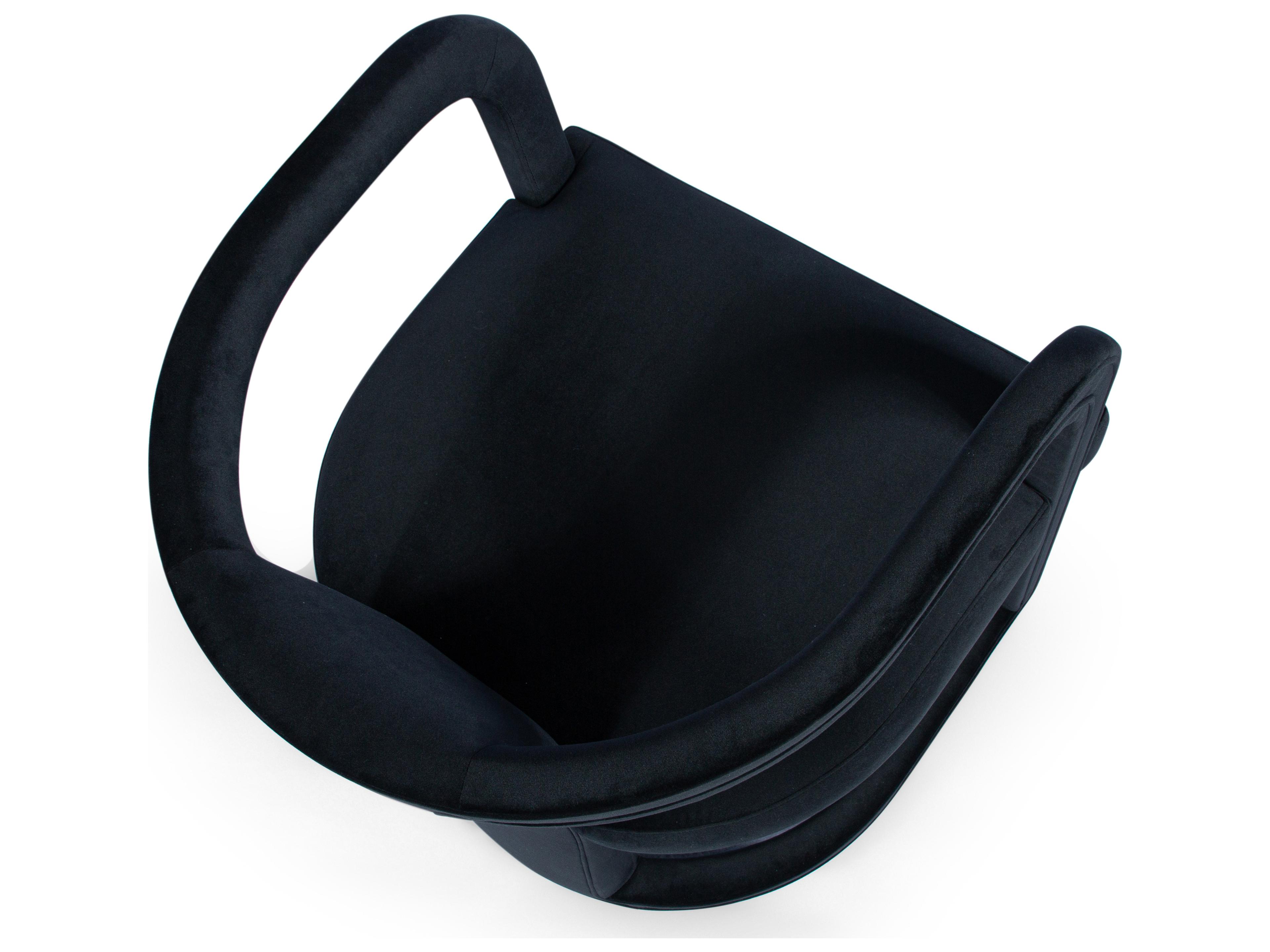 Urbia Metro Black Velvet Accent Chair