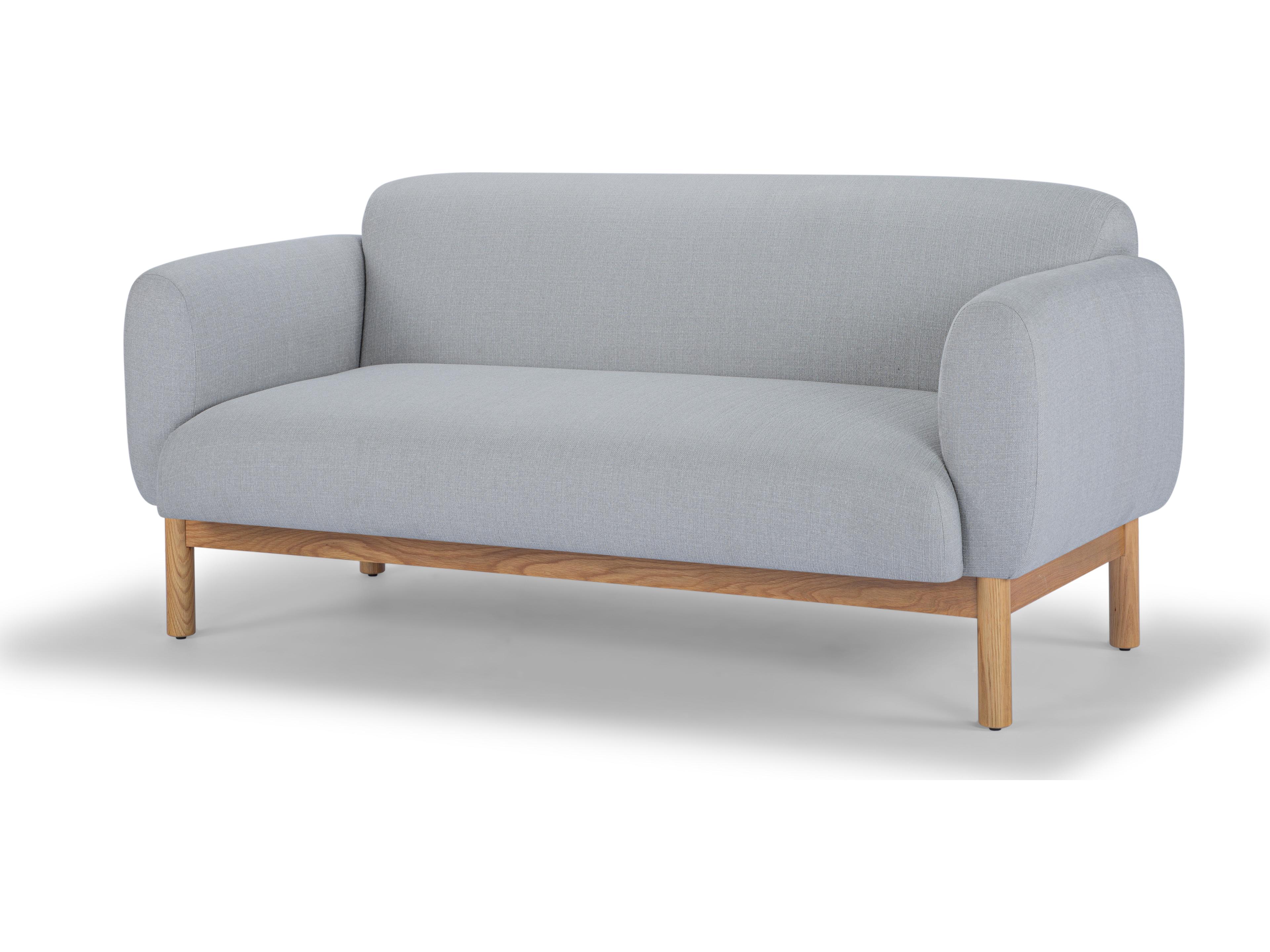 Urbia Metro Tulum Light Gray Honey Oak Upholstered Sofa