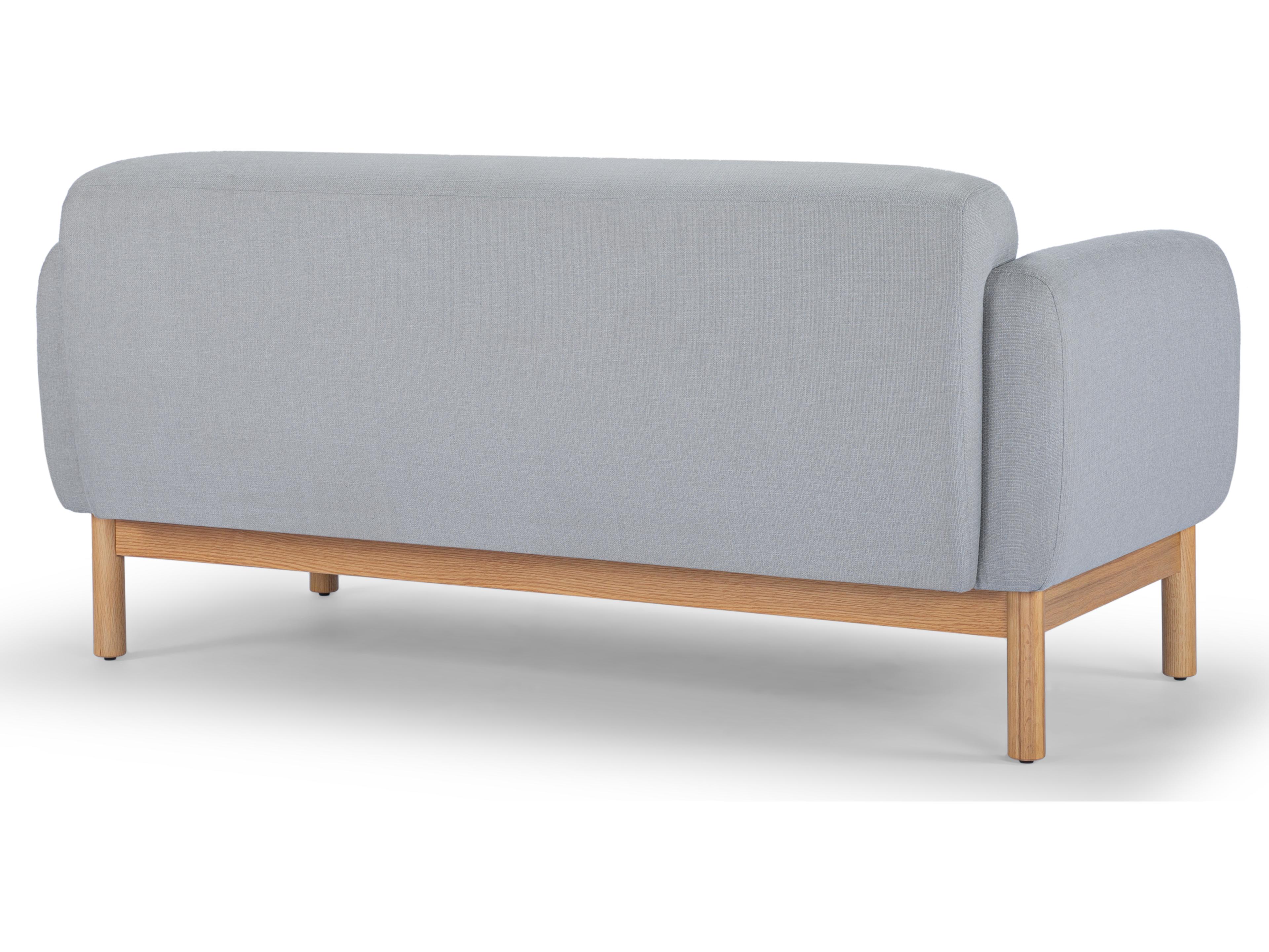 Urbia Metro Tulum Light Gray Honey Oak Upholstered Sofa