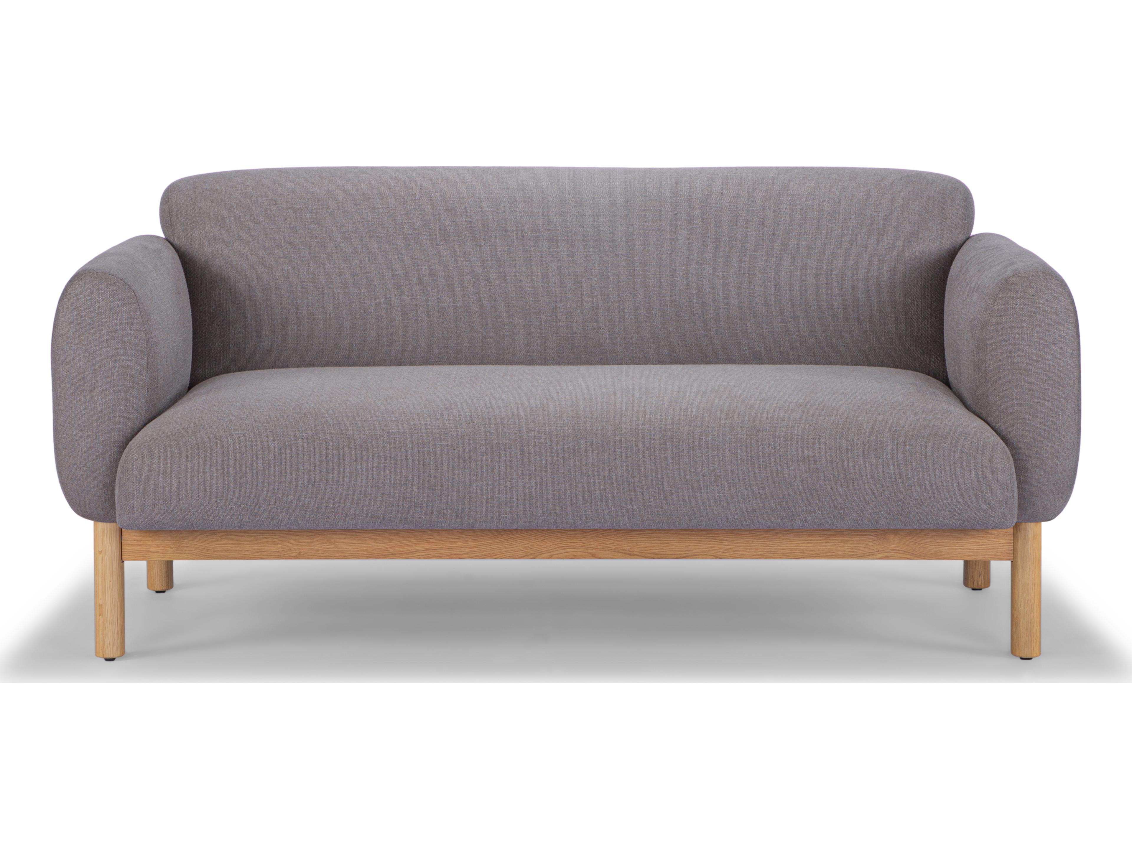 Metro Tulum Dark Brown Honey Oak Upholstered Sofa