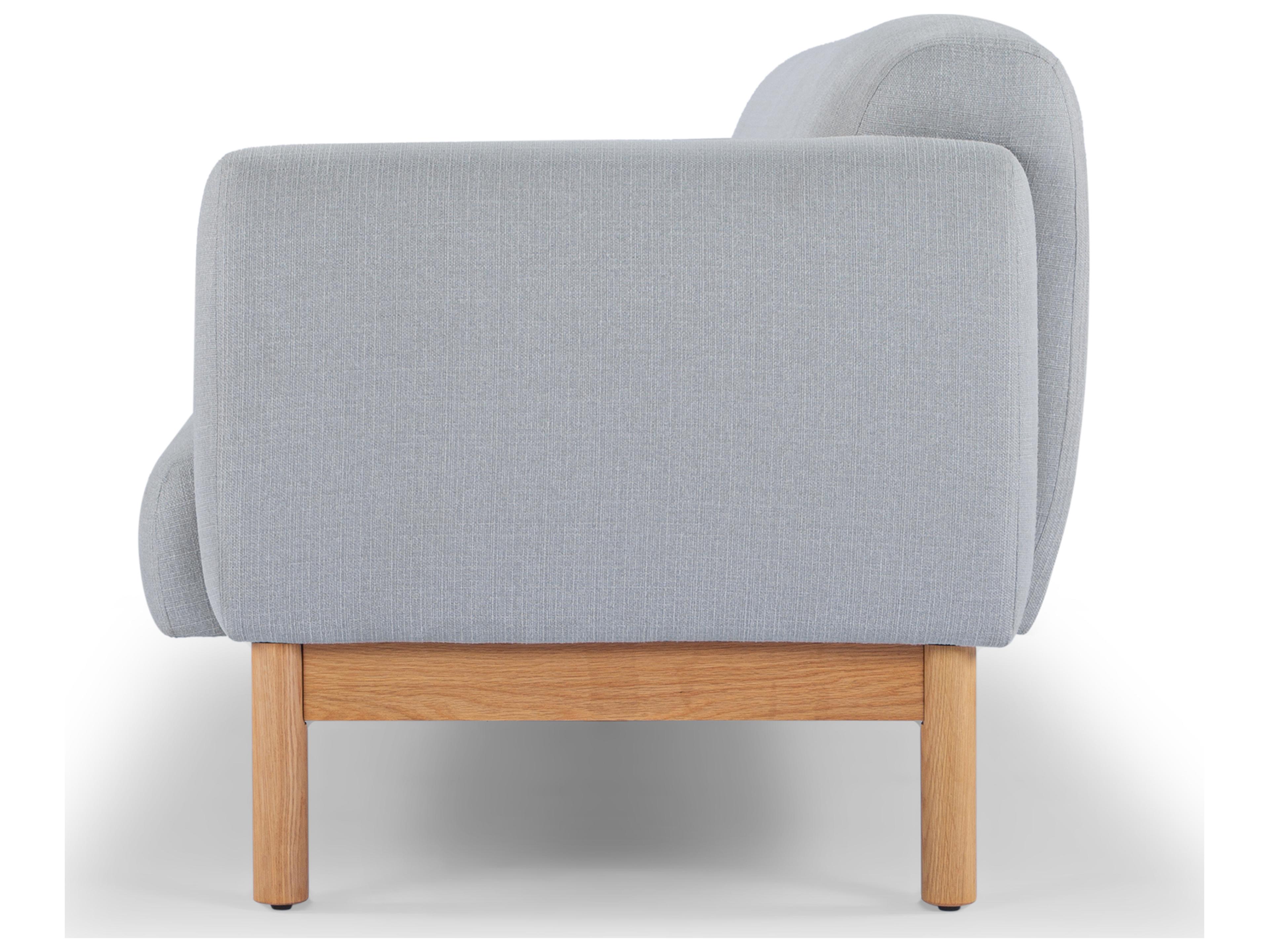 Urbia Metro Tulum Light Gray Honey Oak Upholstered Sofa