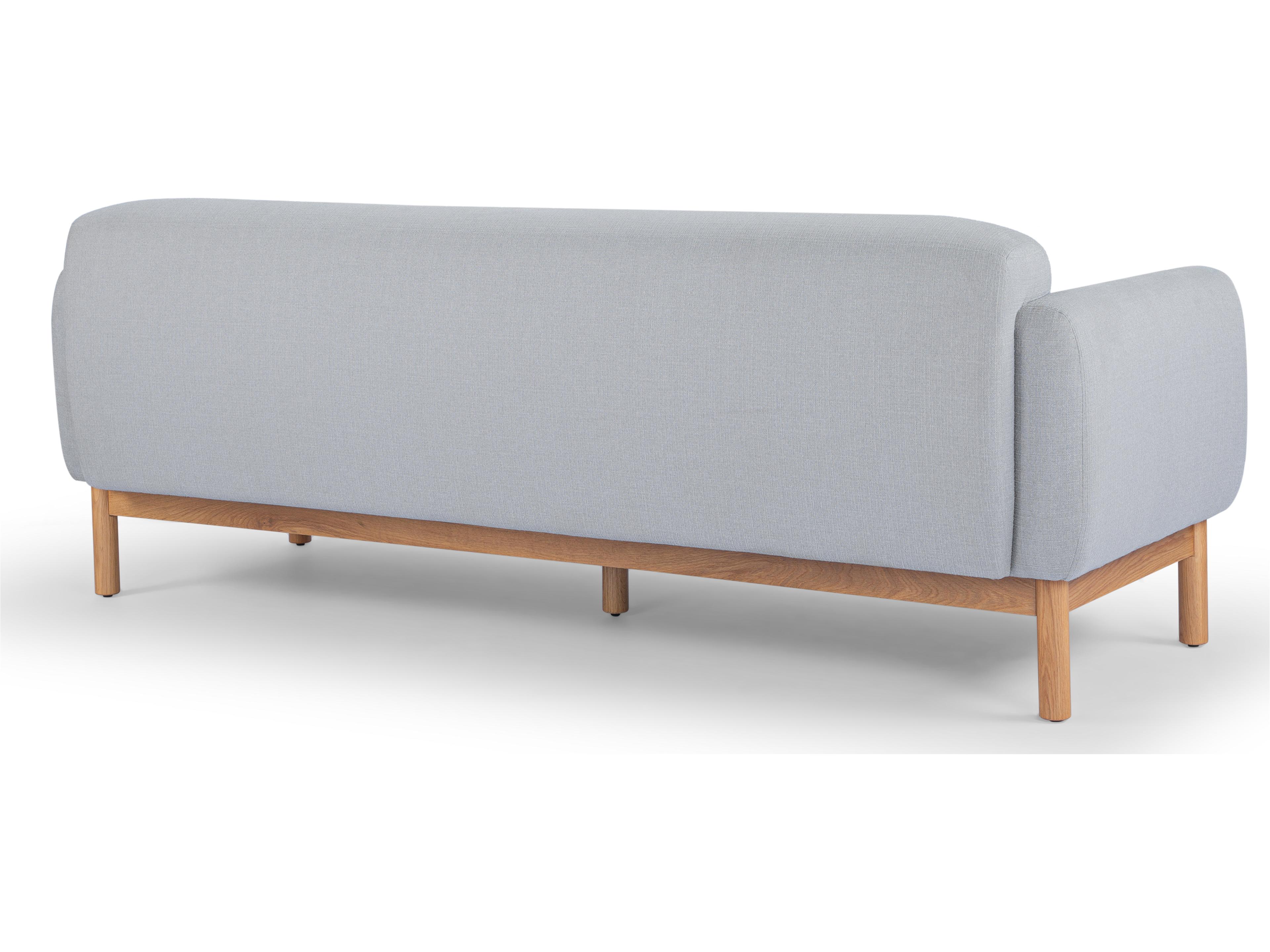 Urbia Metro Tulum Light Gray Honey Oak Upholstered Sofa