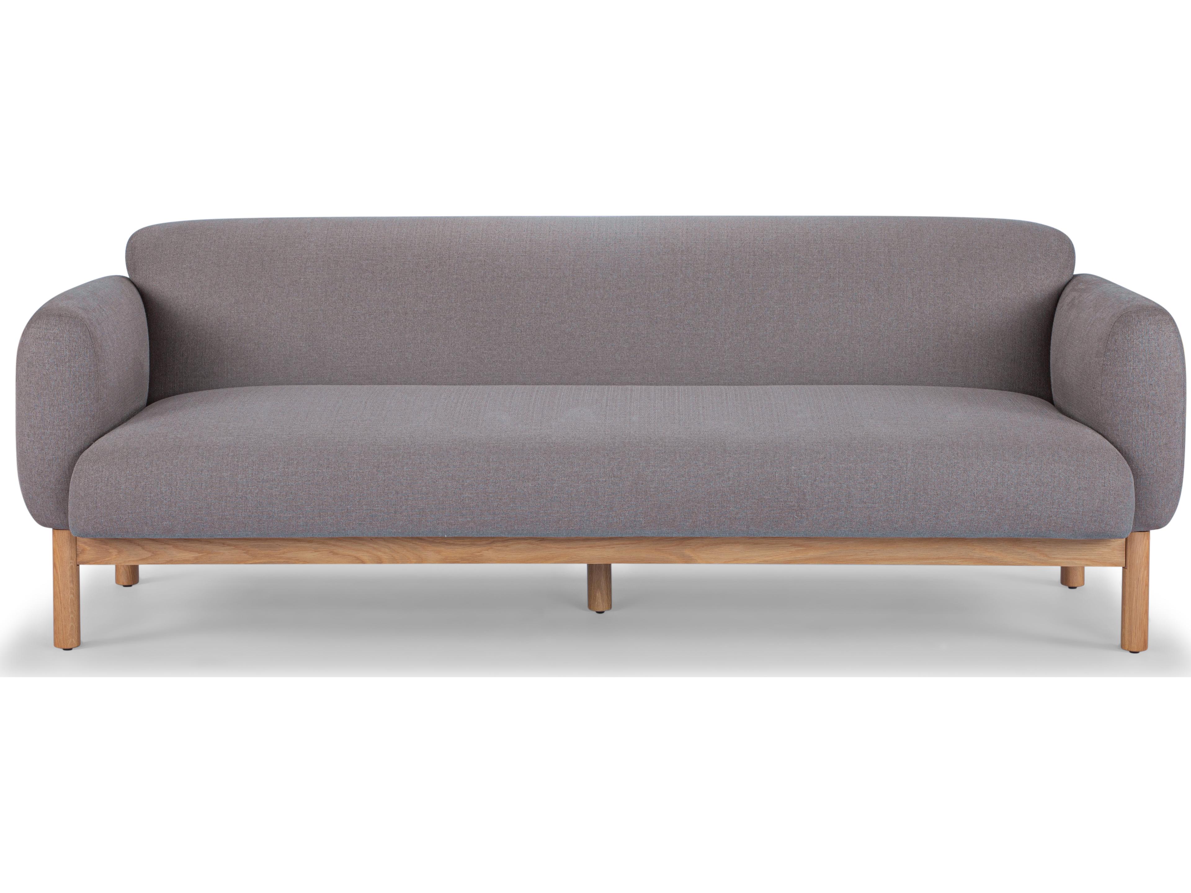 Metro Tulum Dark Brown Honey Oak Upholstered Sofa