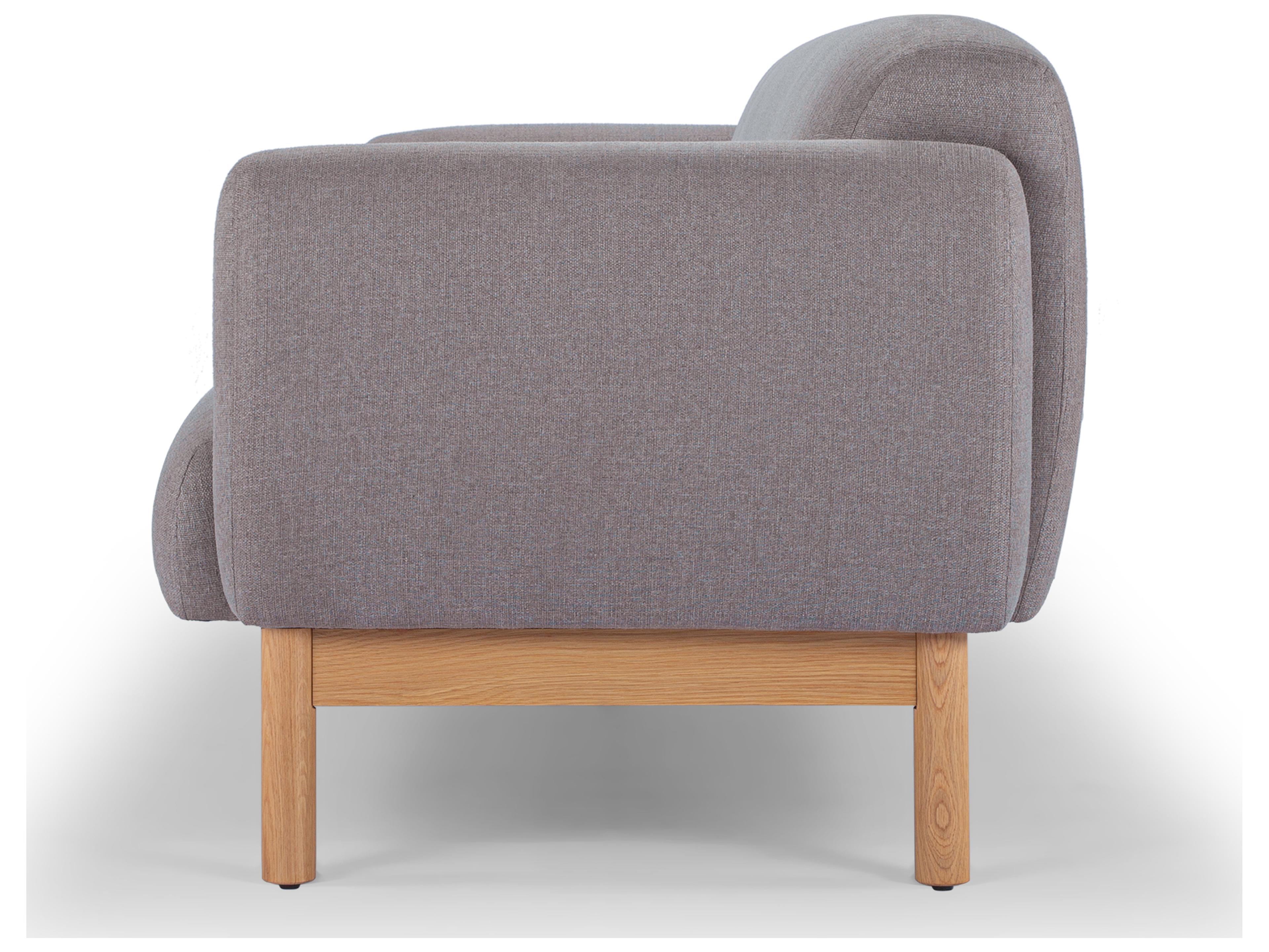 Urbia Metro Tulum Dark Brown Honey Oak Upholstered Sofa