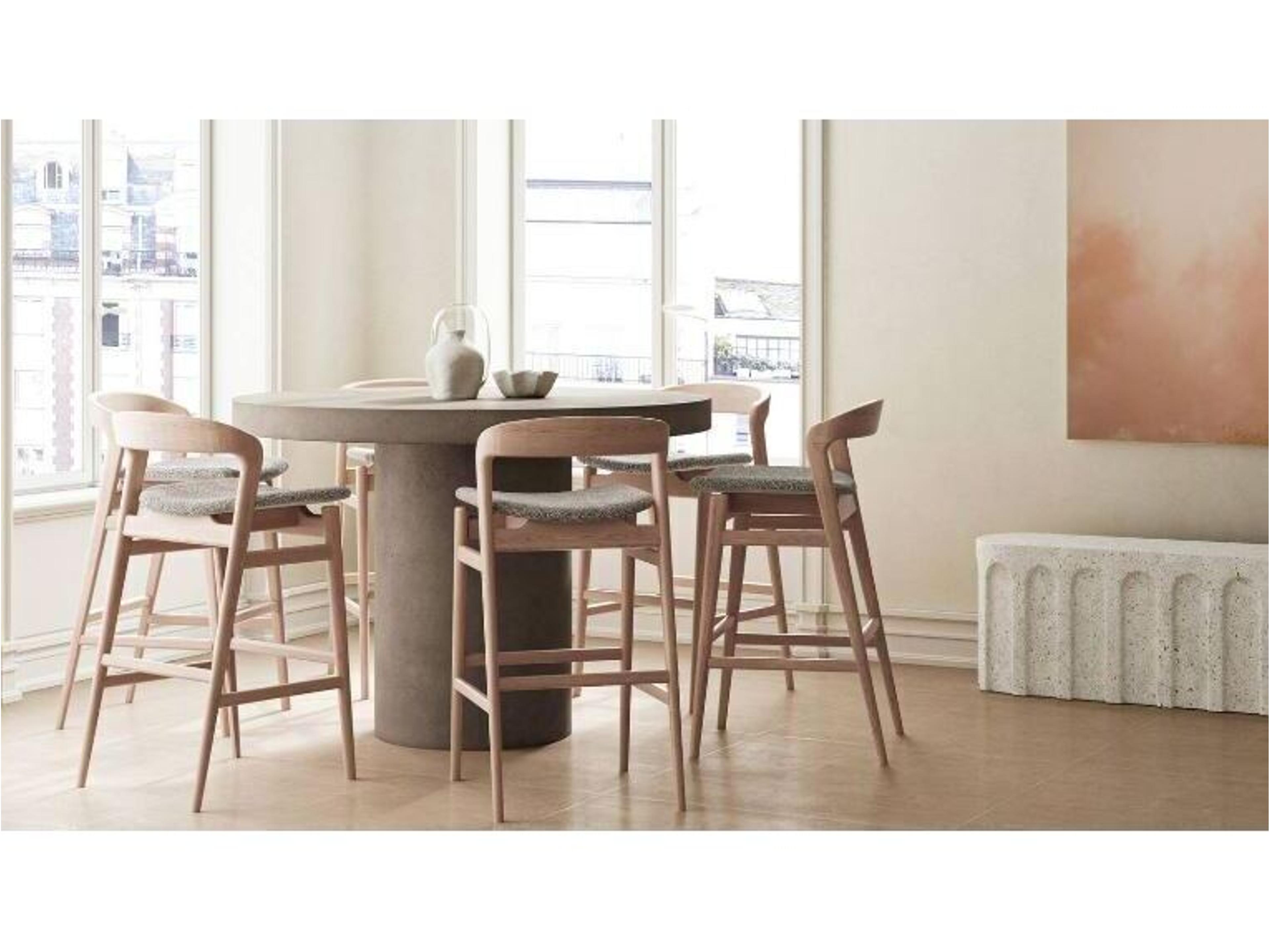 Urbia Mixx Circa Concrete Counter Height Dining Table Dia. Dark Grey