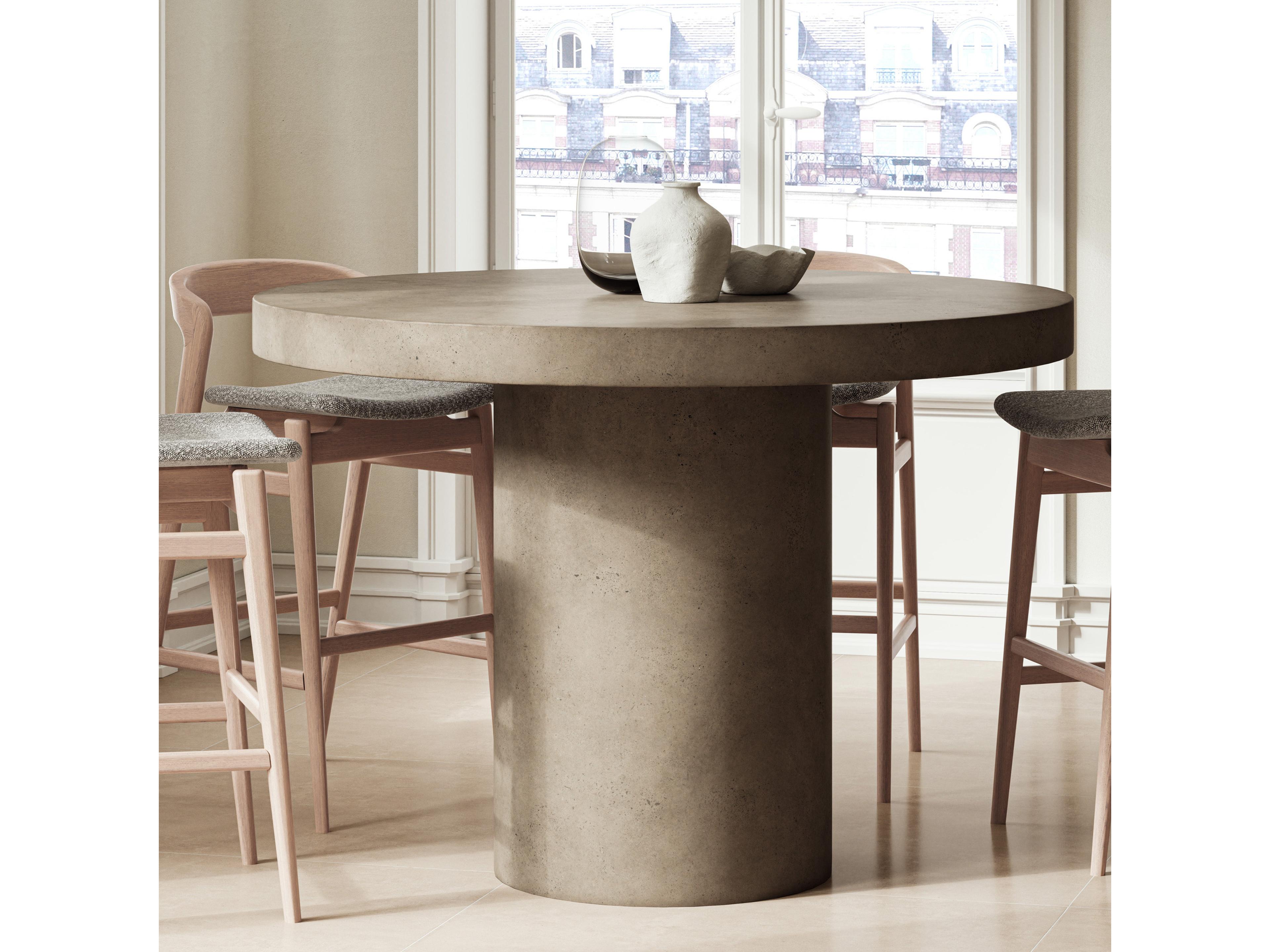 Urbia Mixx Circa Concrete Counter Height Dining Table Dia. Dark Grey