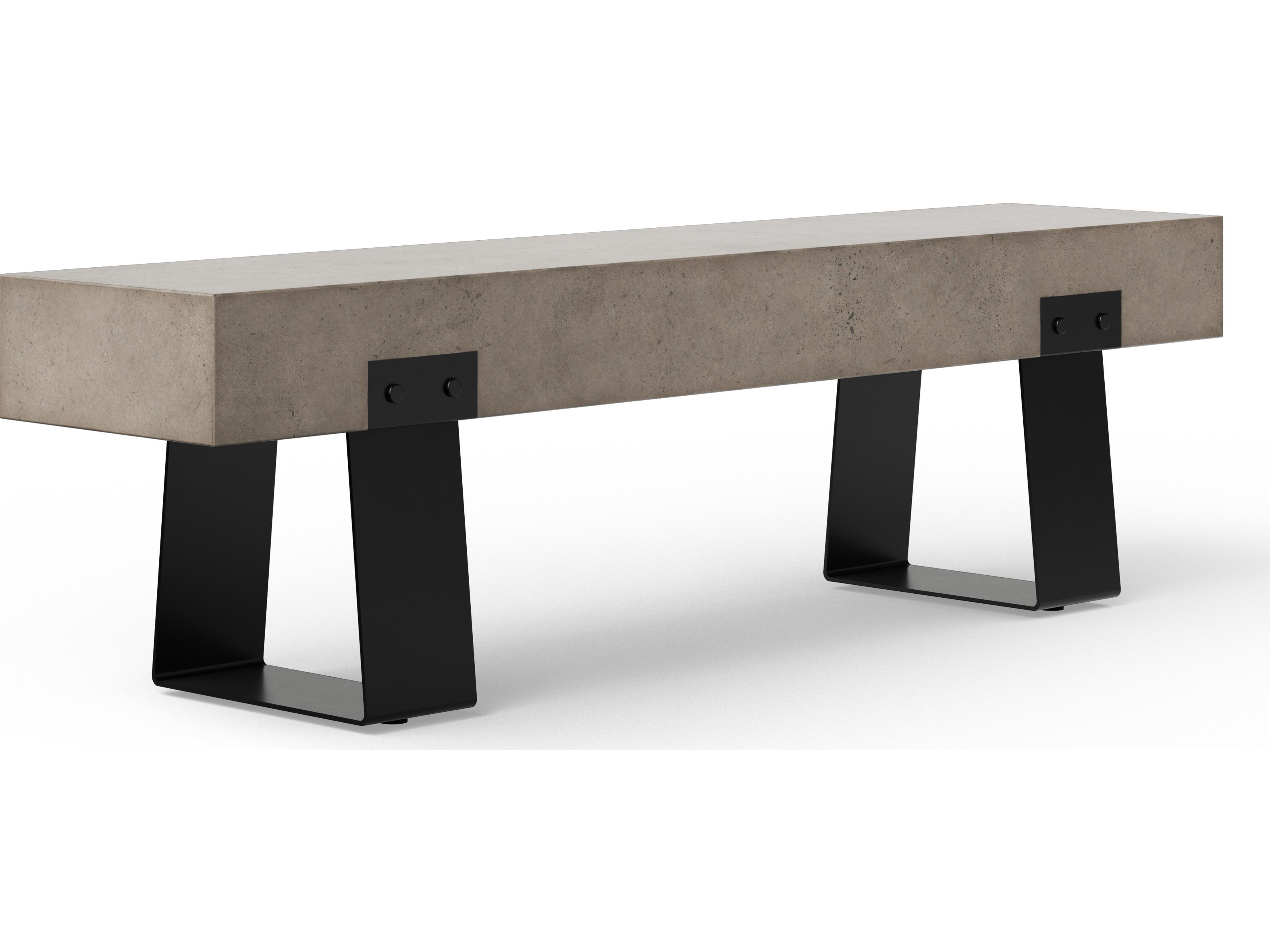 Urbia Industrial Concrete Dark Grey Black Accent Bench