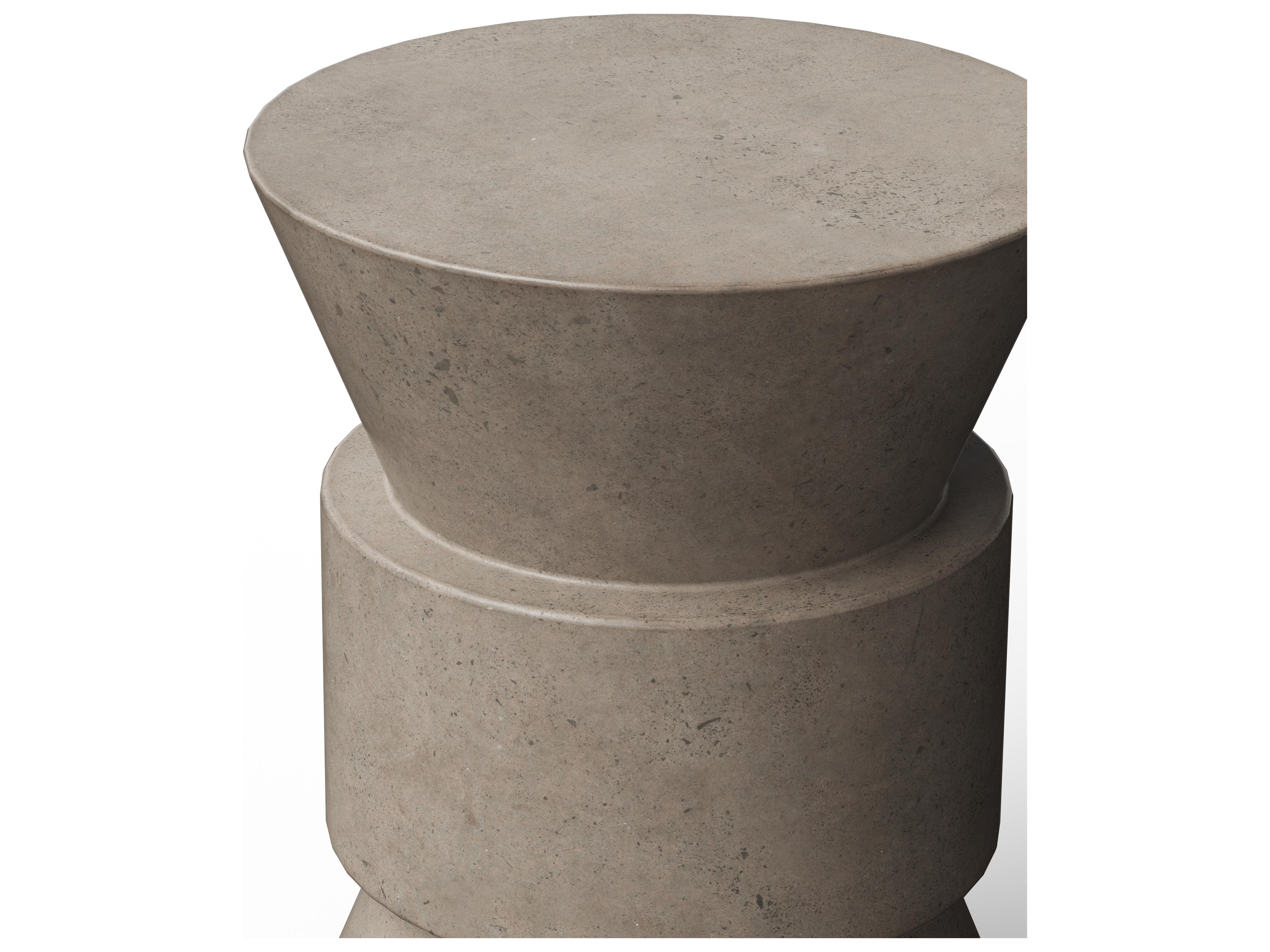 Urbia Jackson Concrete Dark Grey Gray Accent Stool