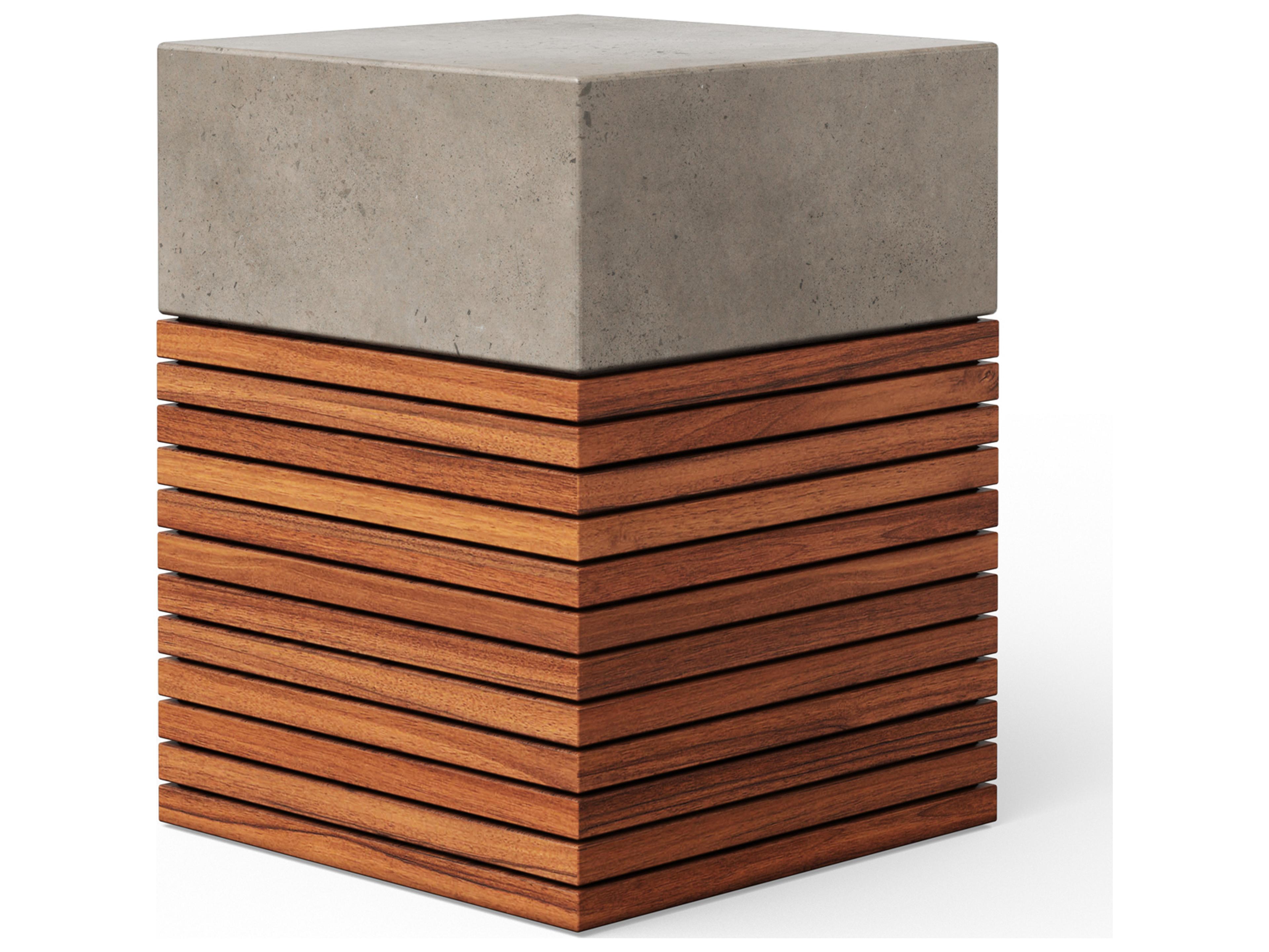 Urbia Stecca Concrete Dark Grey Gray Accent Stool