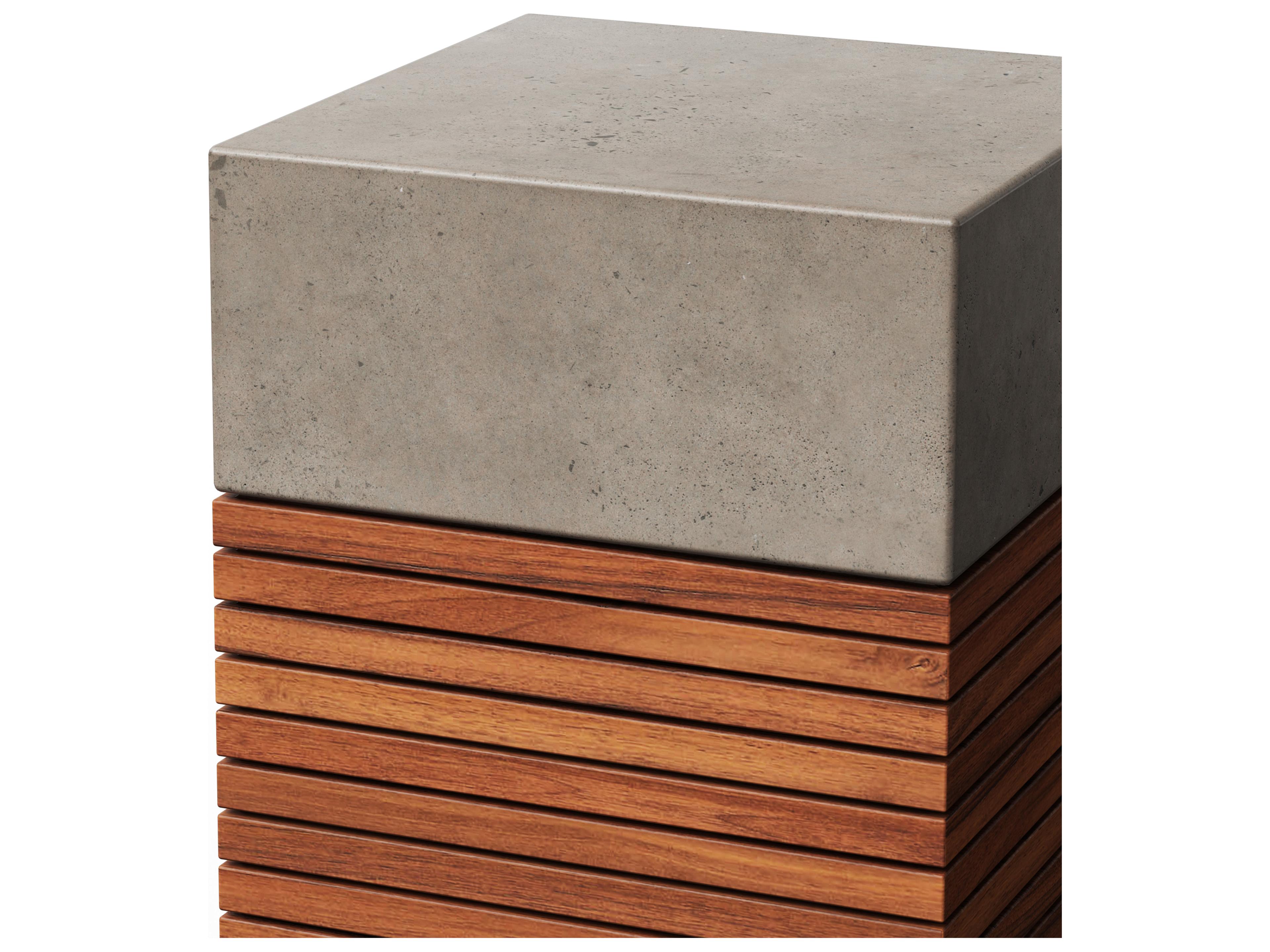 Urbia Stecca Concrete Dark Grey Gray Accent Stool