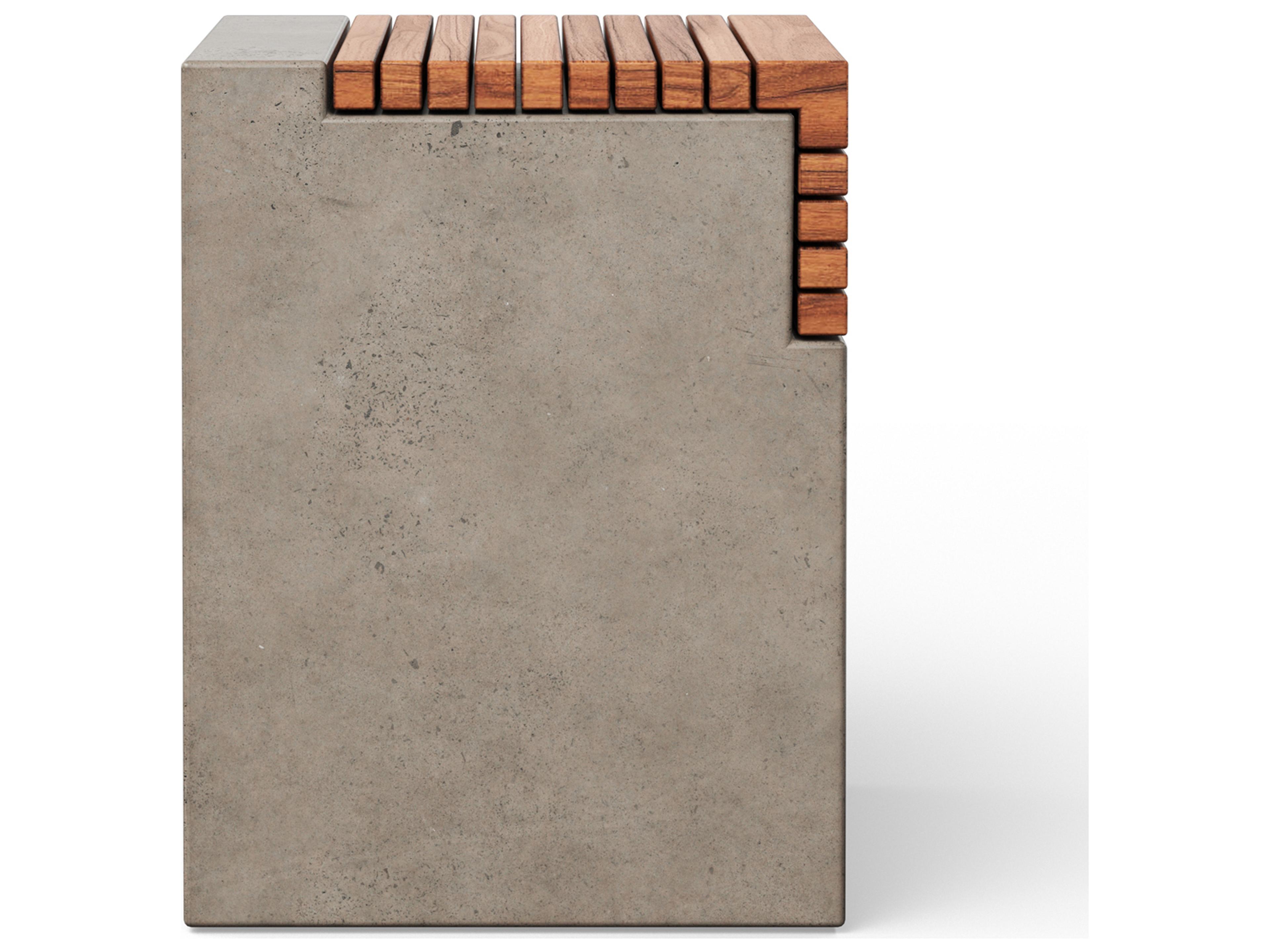 Urbia Stecca Concrete Dark Grey Gray Accent Stool