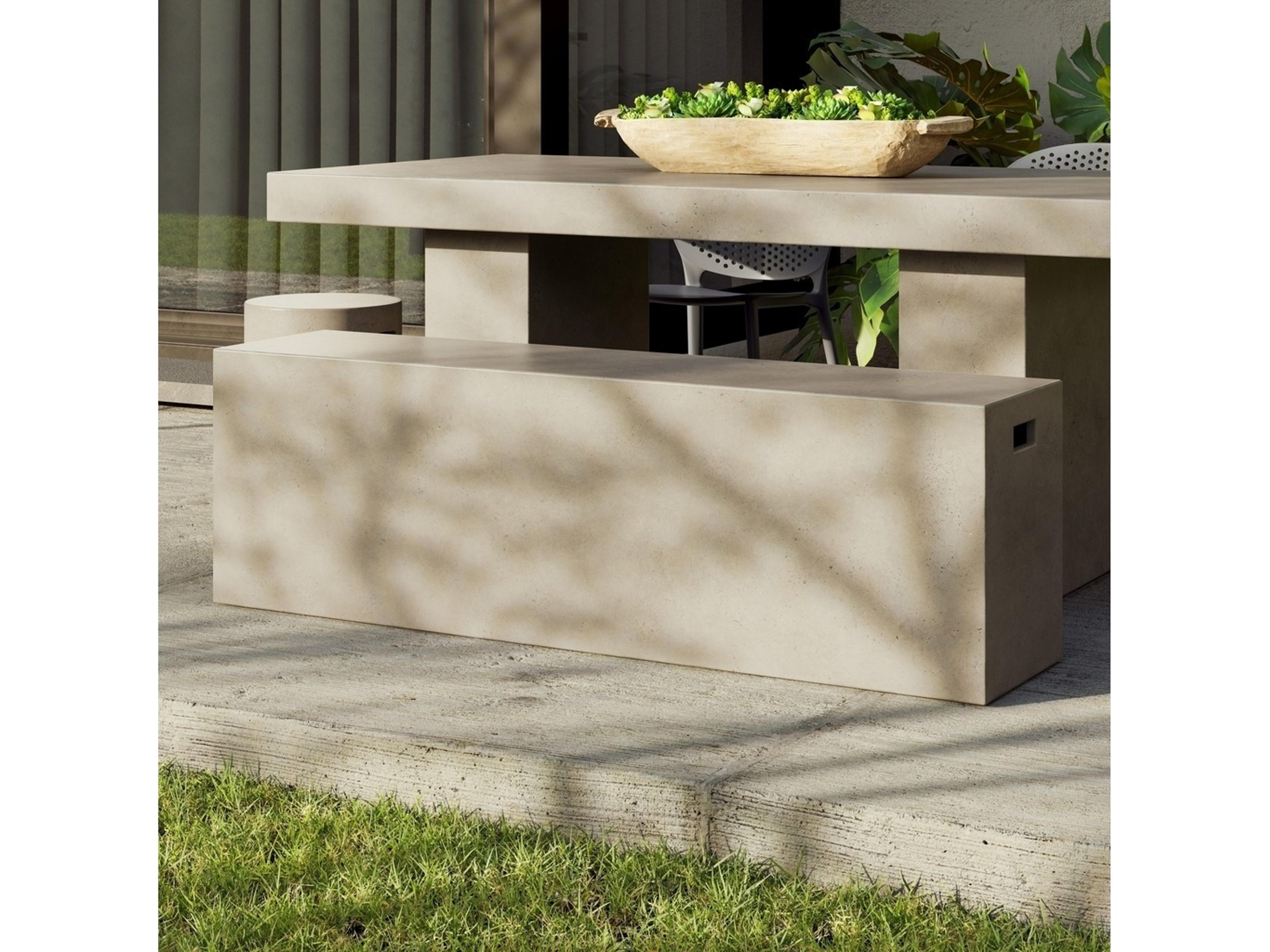 Urbia Una Concrete Dark Grey Accent Bench