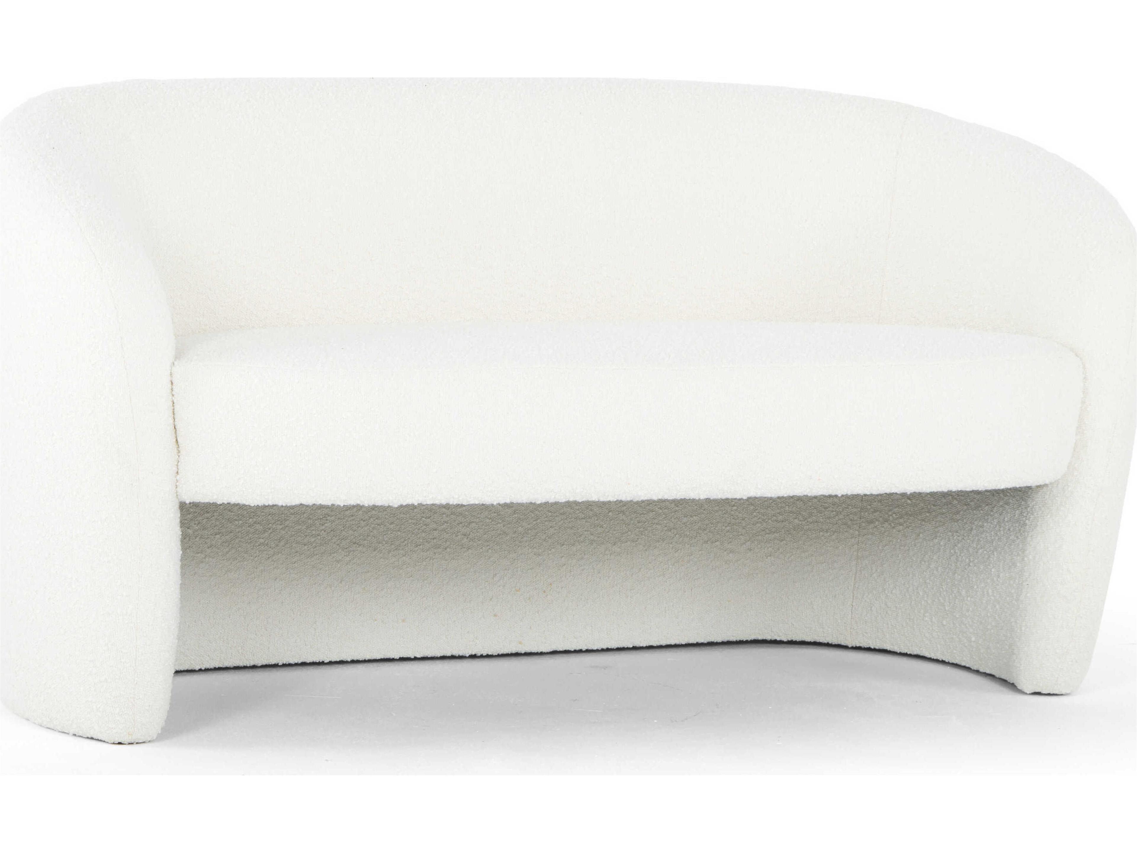 Metro Boucle Loveseat in White