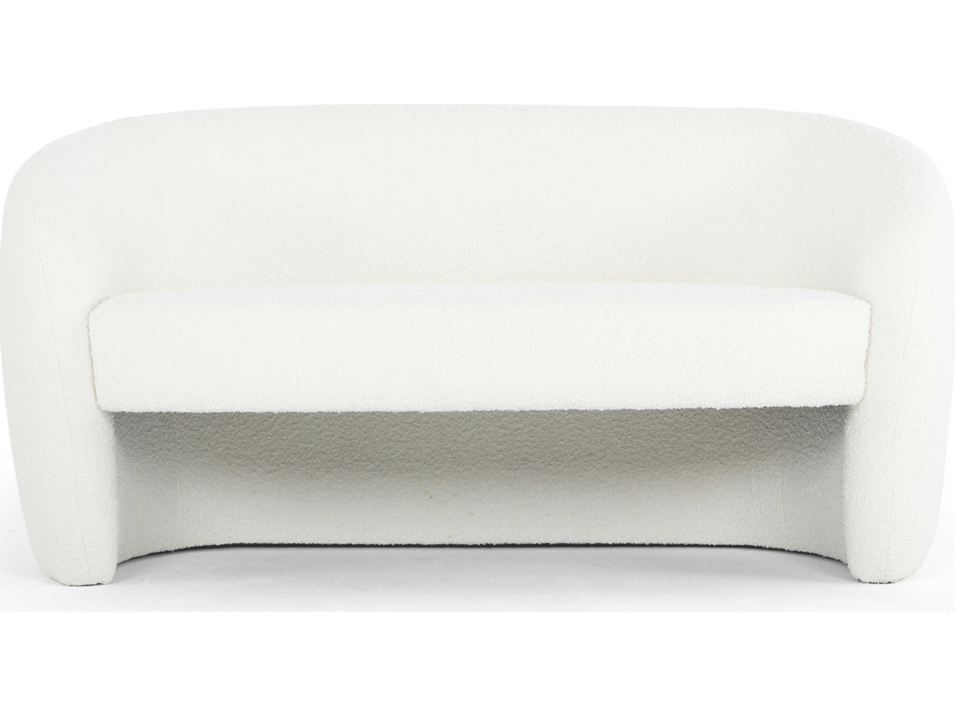 Urbia Metro Boucle White Upholstered Loveseat