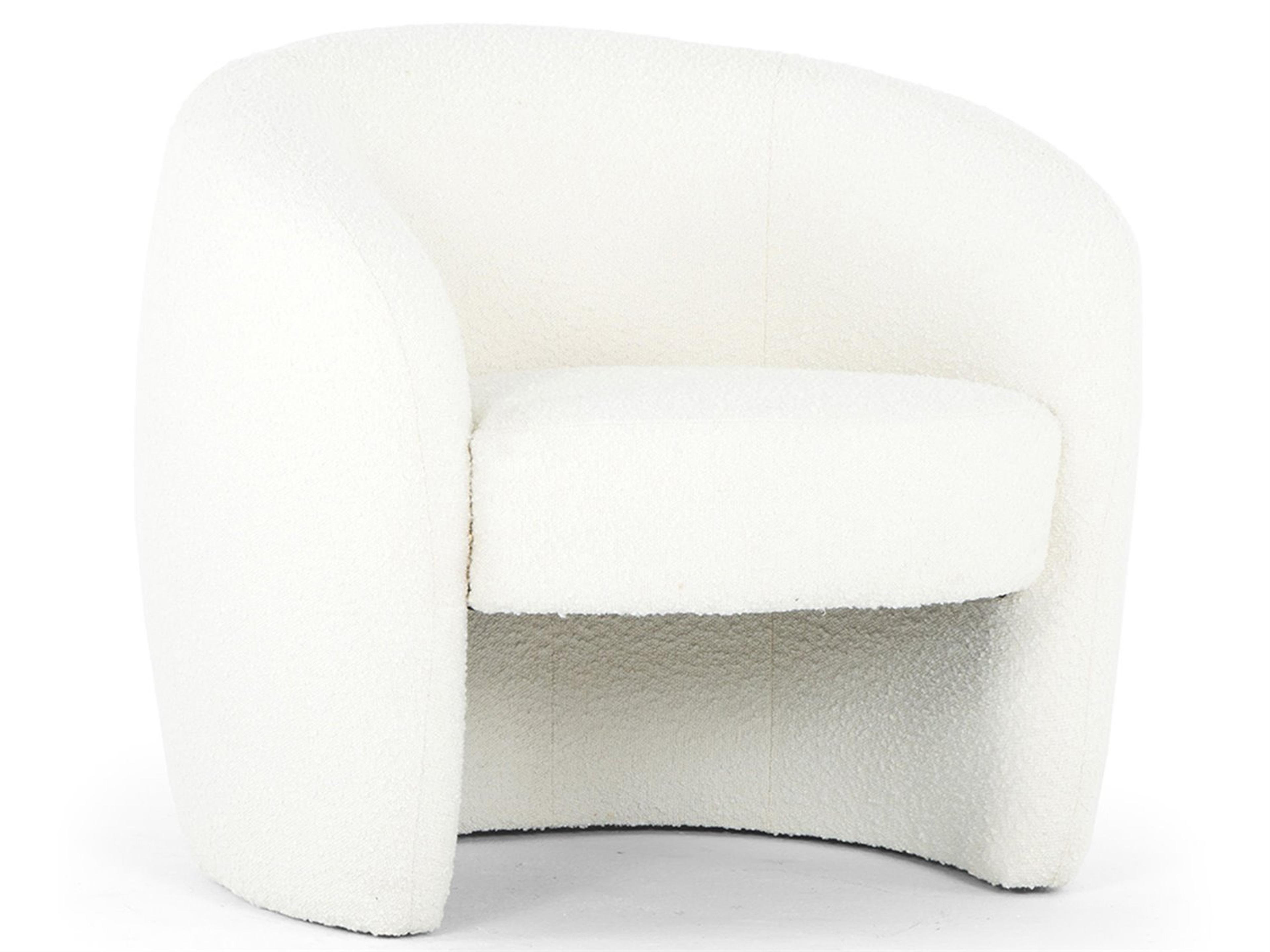 Blythe Accent Chair Metro Collection White Boucle