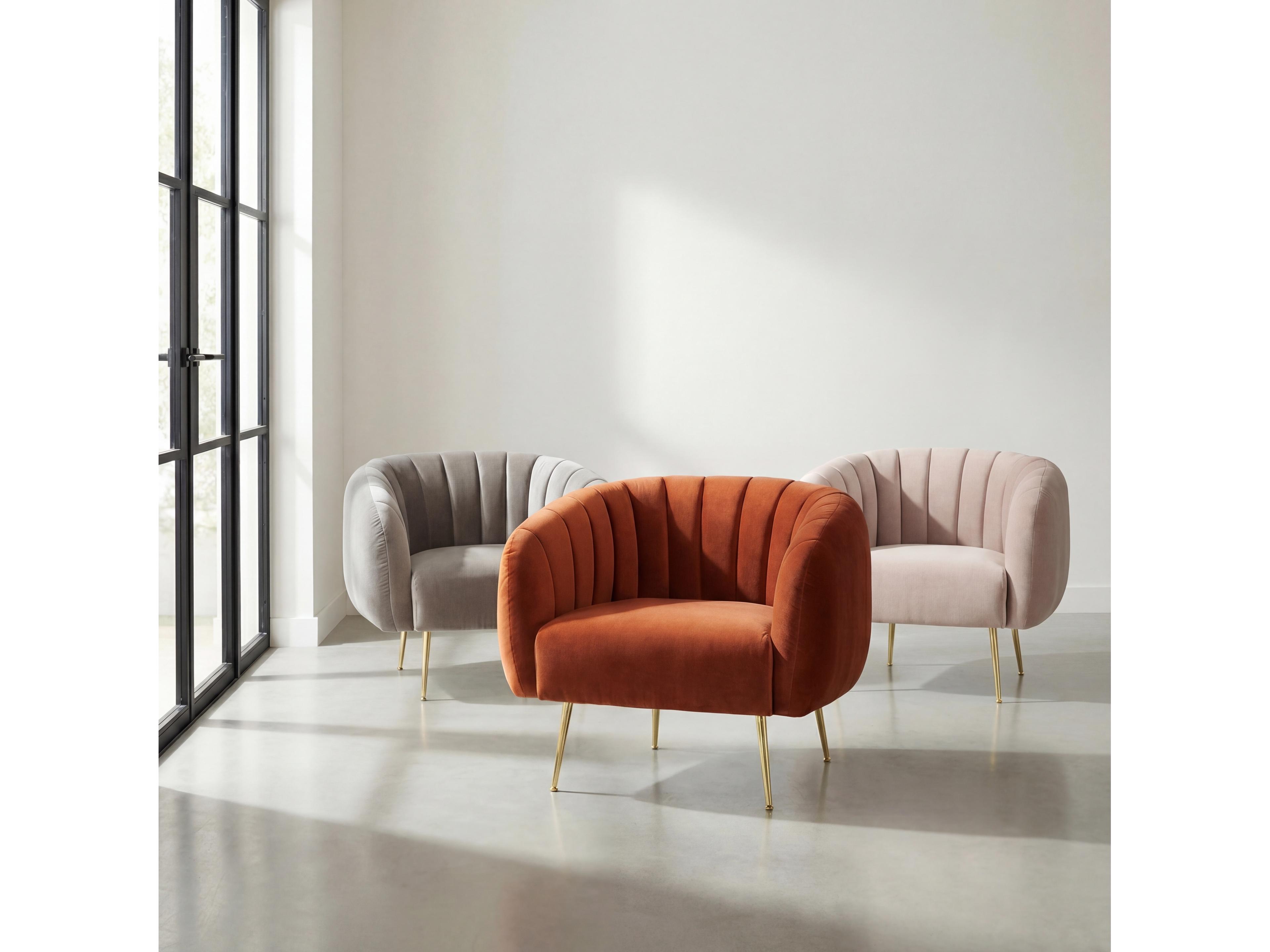 Urbia Metro Pink Fabric Accent Chair