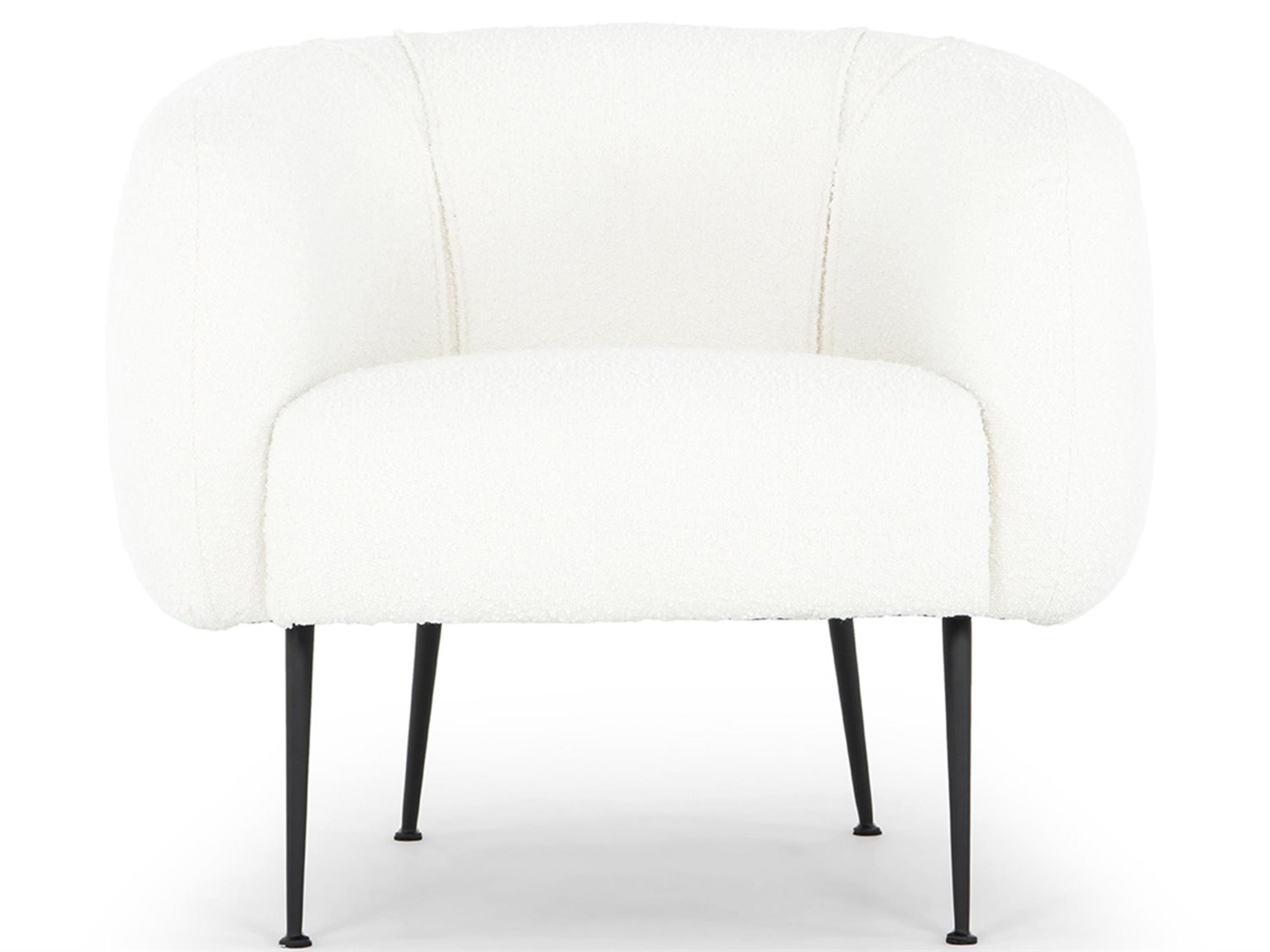 Urbia Metro White Fabric Accent Chair