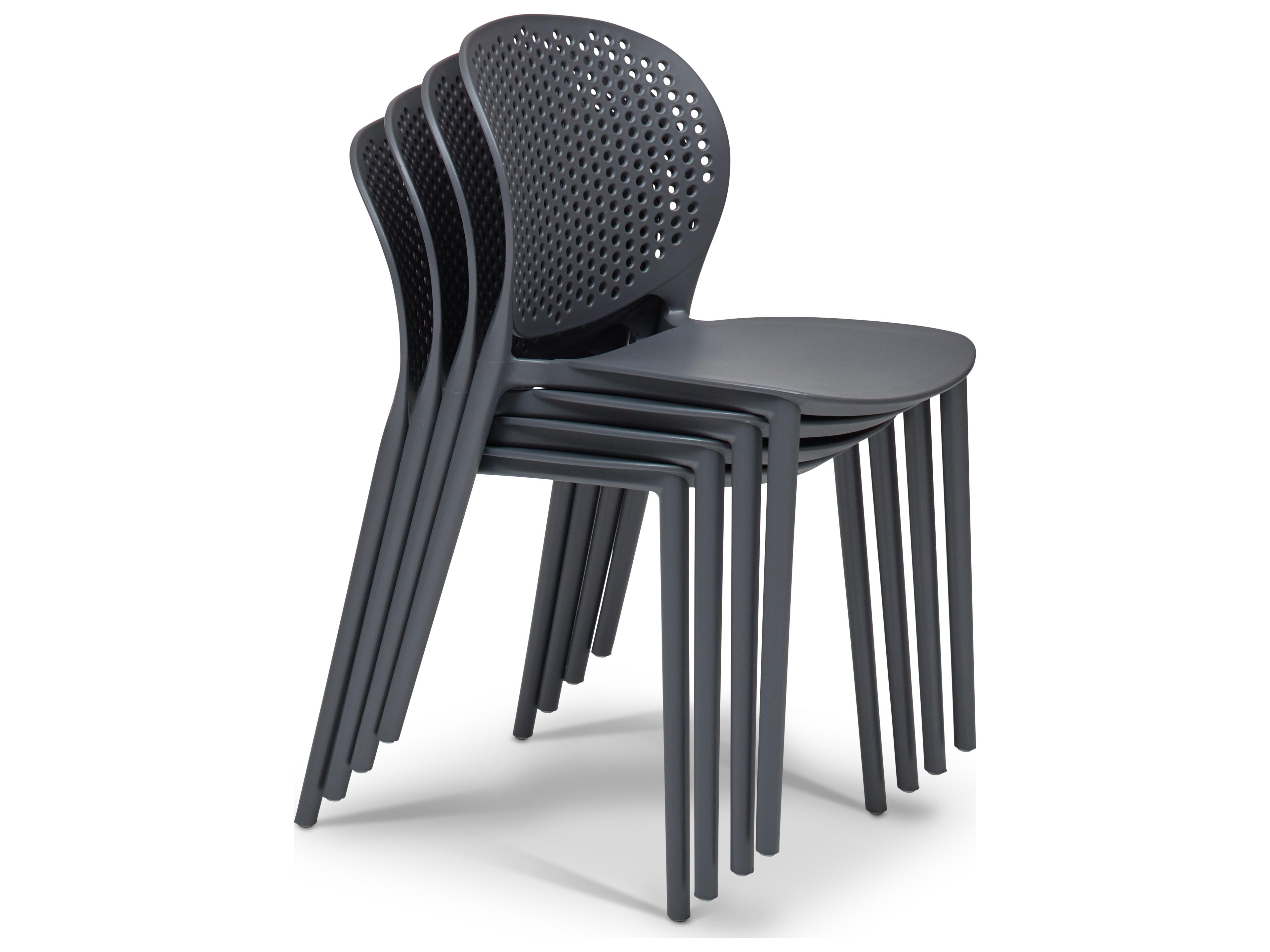 Urbia Outdoor Metro Black Grey Polypropylene Dining Chair
