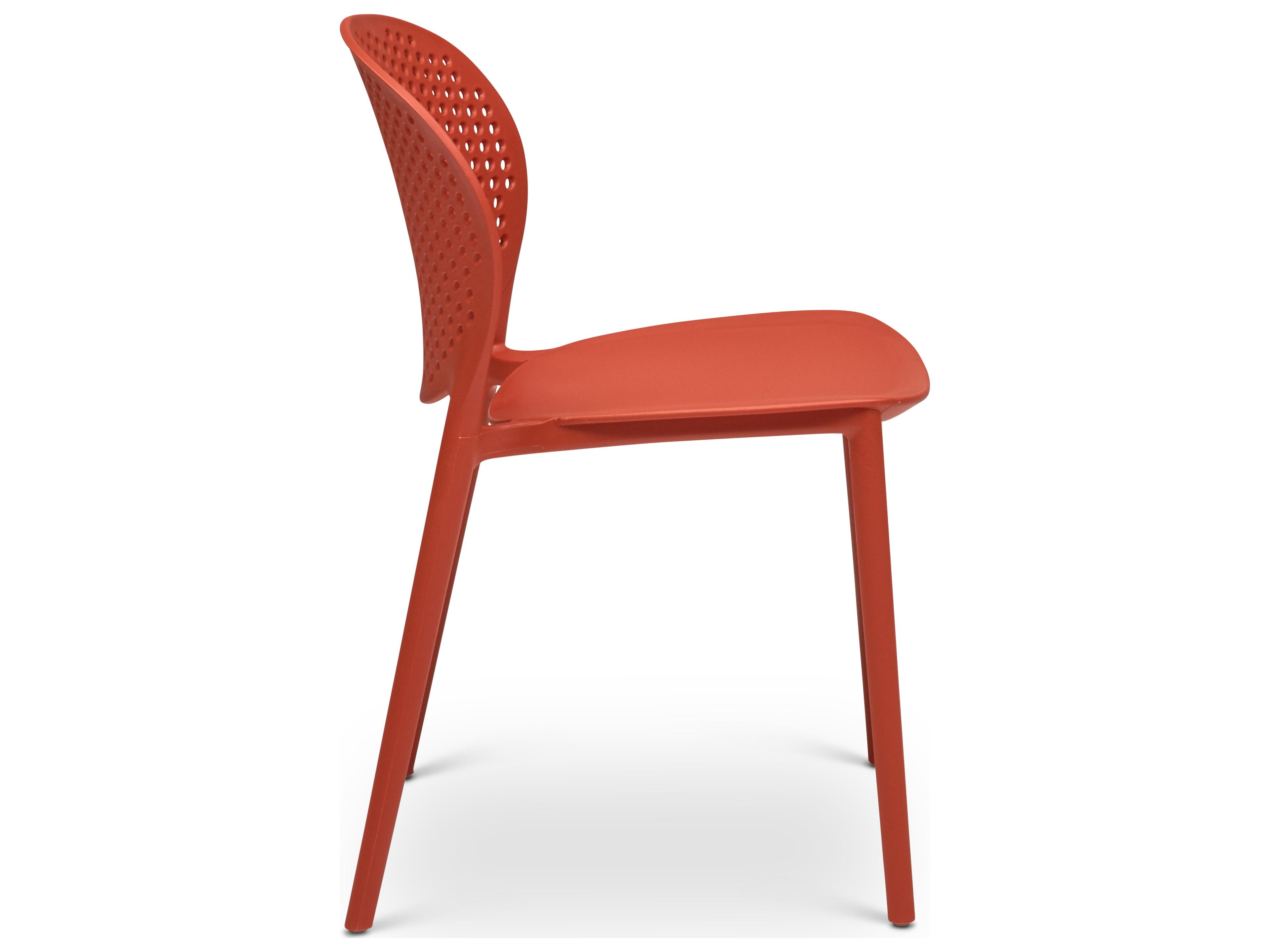 Urbia Outdoor Metro Bailey Dark Orange Polypropylene Dining Chair