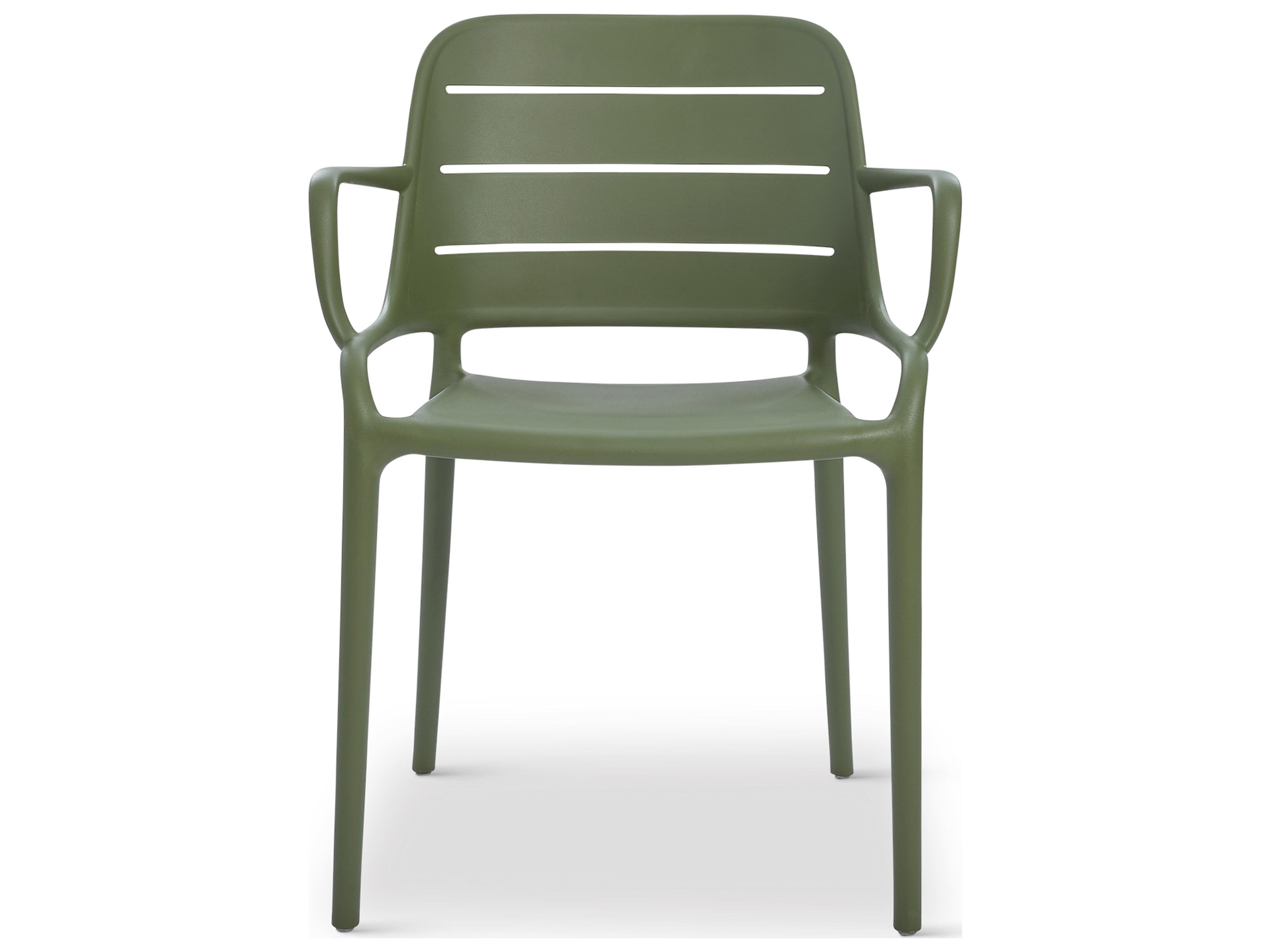 Urbia Outdoor Jasper Army Green Polypropylene Dining Chair Set of 4