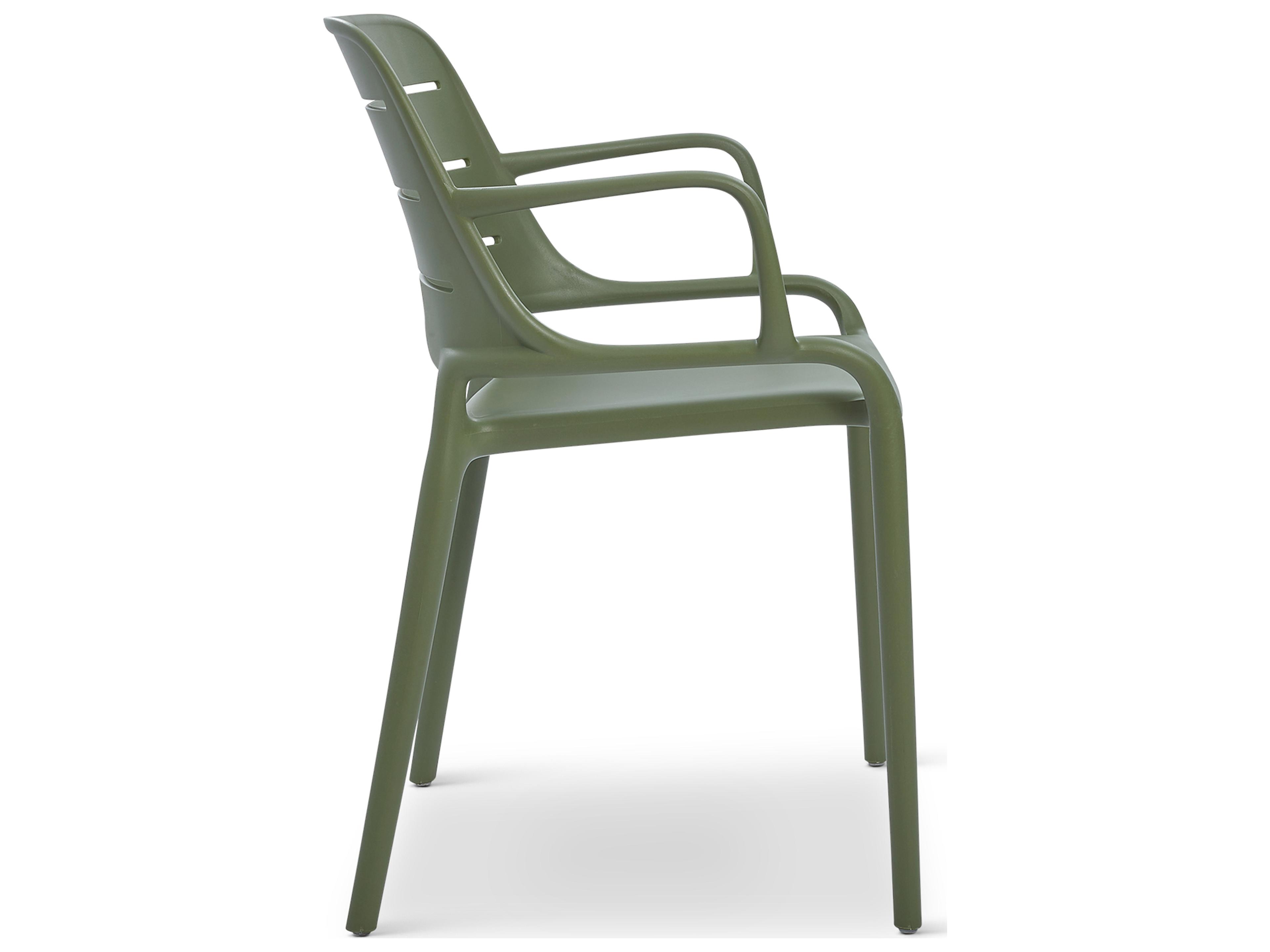 Urbia Outdoor Jasper Army Green Polypropylene Dining Chair Set of 4