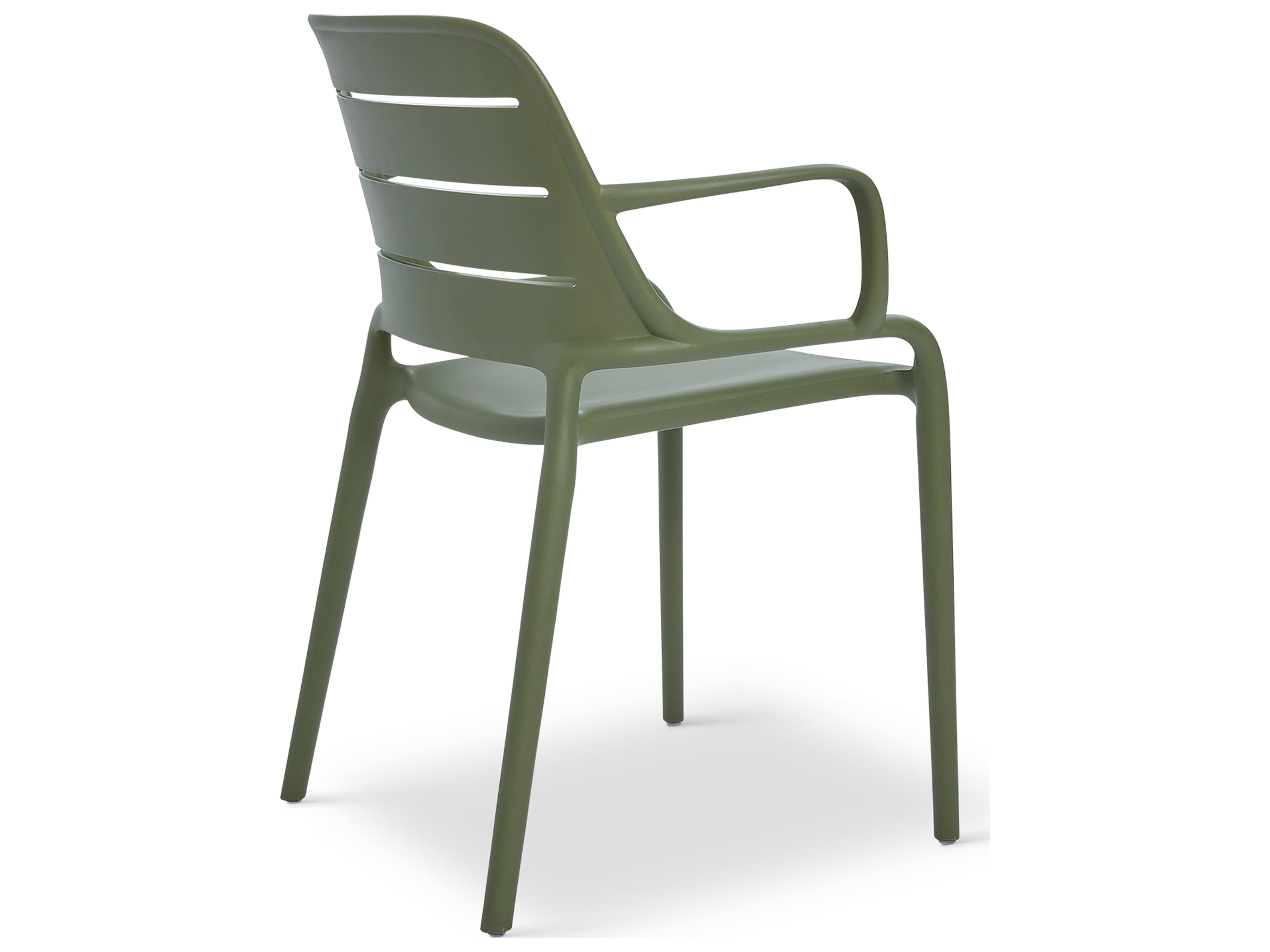 Urbia Outdoor Jasper Army Green Polypropylene Dining Chair Set of 4