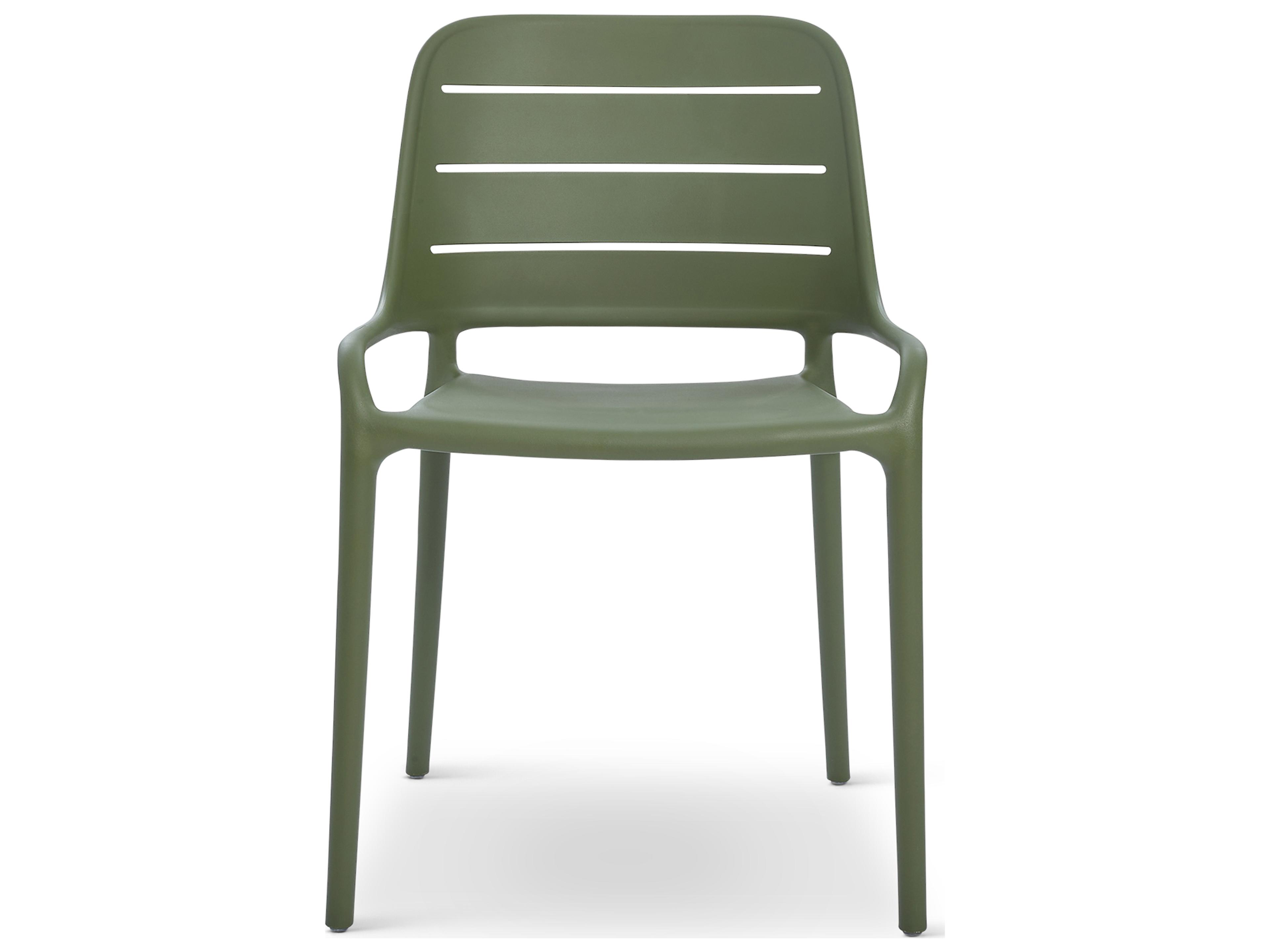 Urbia Outdoor Jasper Army Green Polypropylene Dining Chair Set of 4