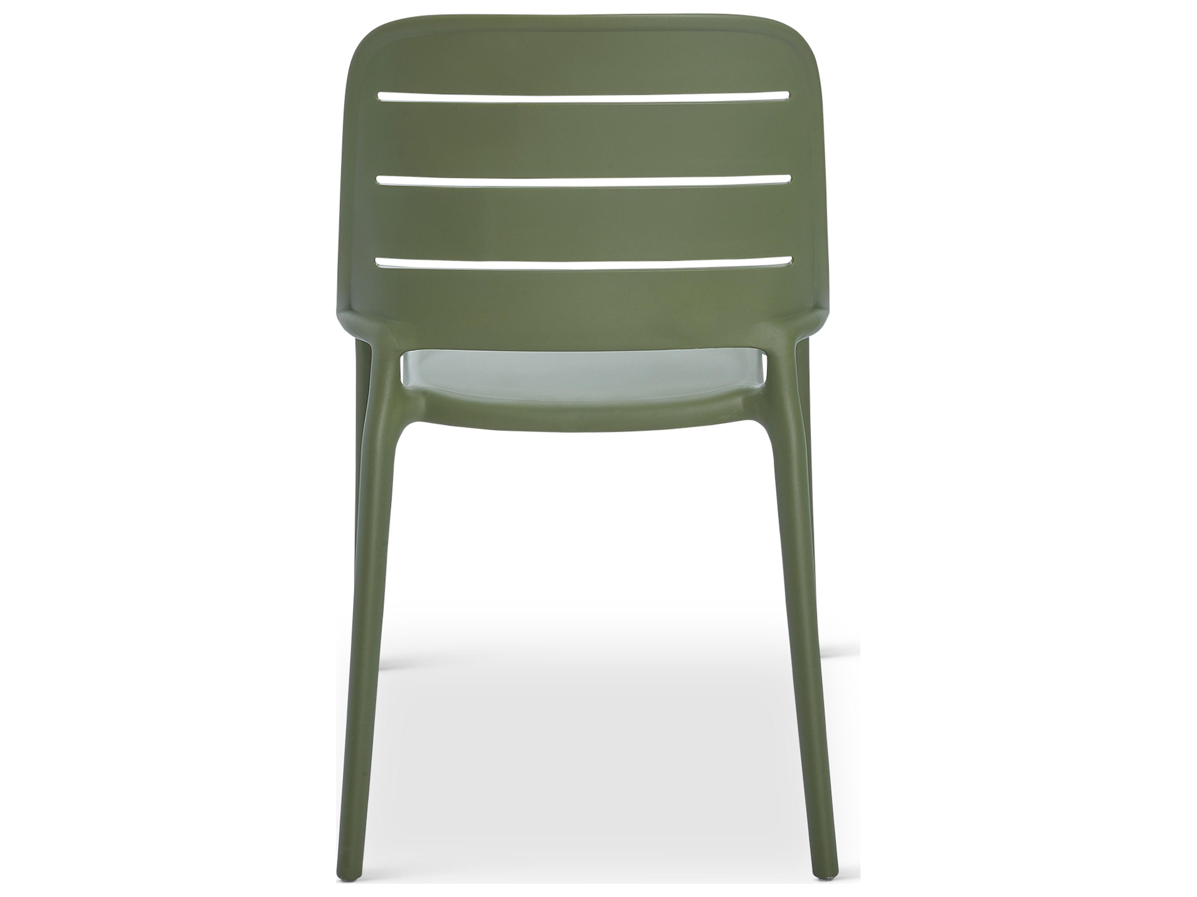 Urbia Outdoor Jasper Army Green Polypropylene Dining Chair Set of 4